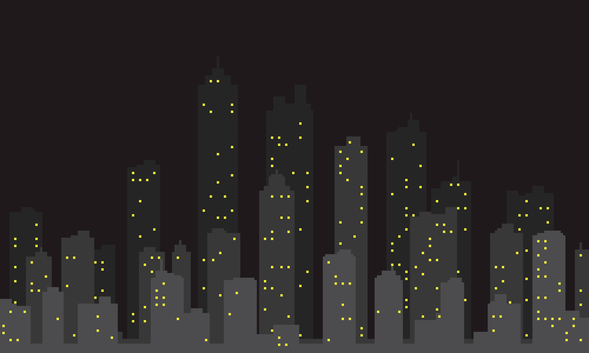 Escritorio Estético Ciudad Nocturna Vector Fondos de pantalla