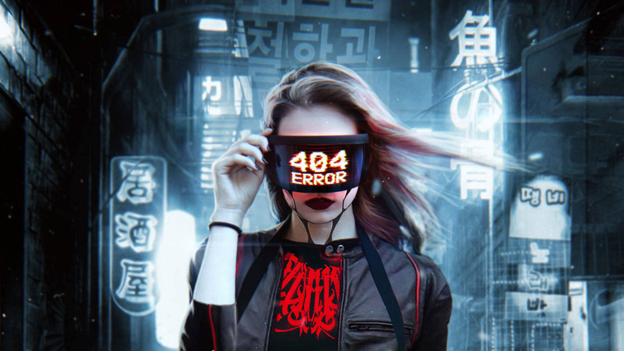 Escritorio Estético Cyberpunk Futurista Fondos de pantalla