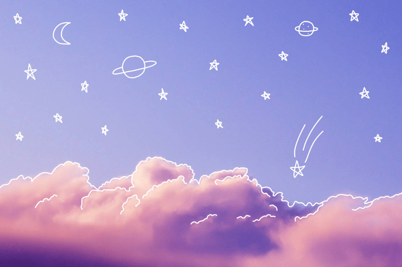 Escritorio Estético Estrellado Fondos de pantalla