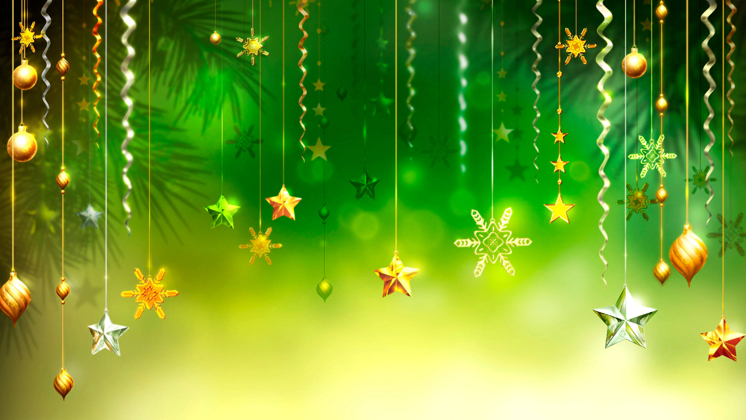 Escritorio genial de Navidad con motivo verde Fondos de pantalla