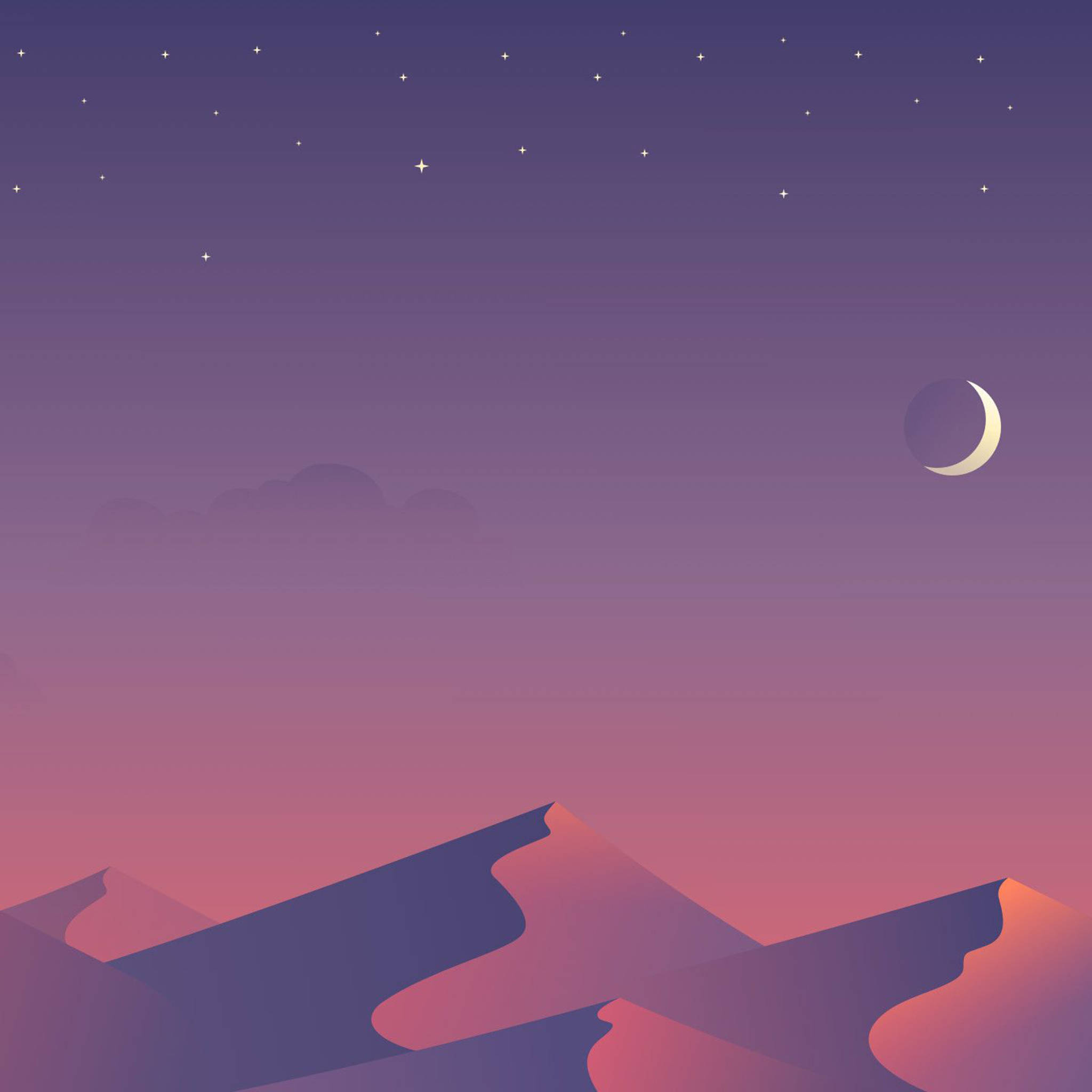 Escritorio Minimalista de Desierto Estético para iPad Fondos de pantalla