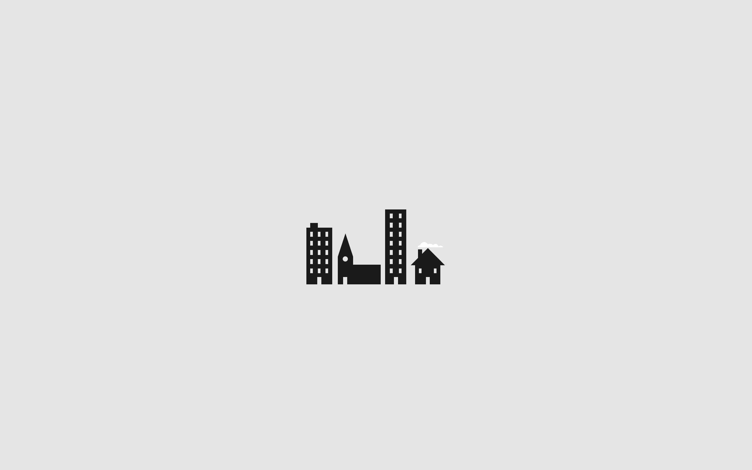 Escritorio Minimalista Estético de Edificios y Casas Fondos de pantalla