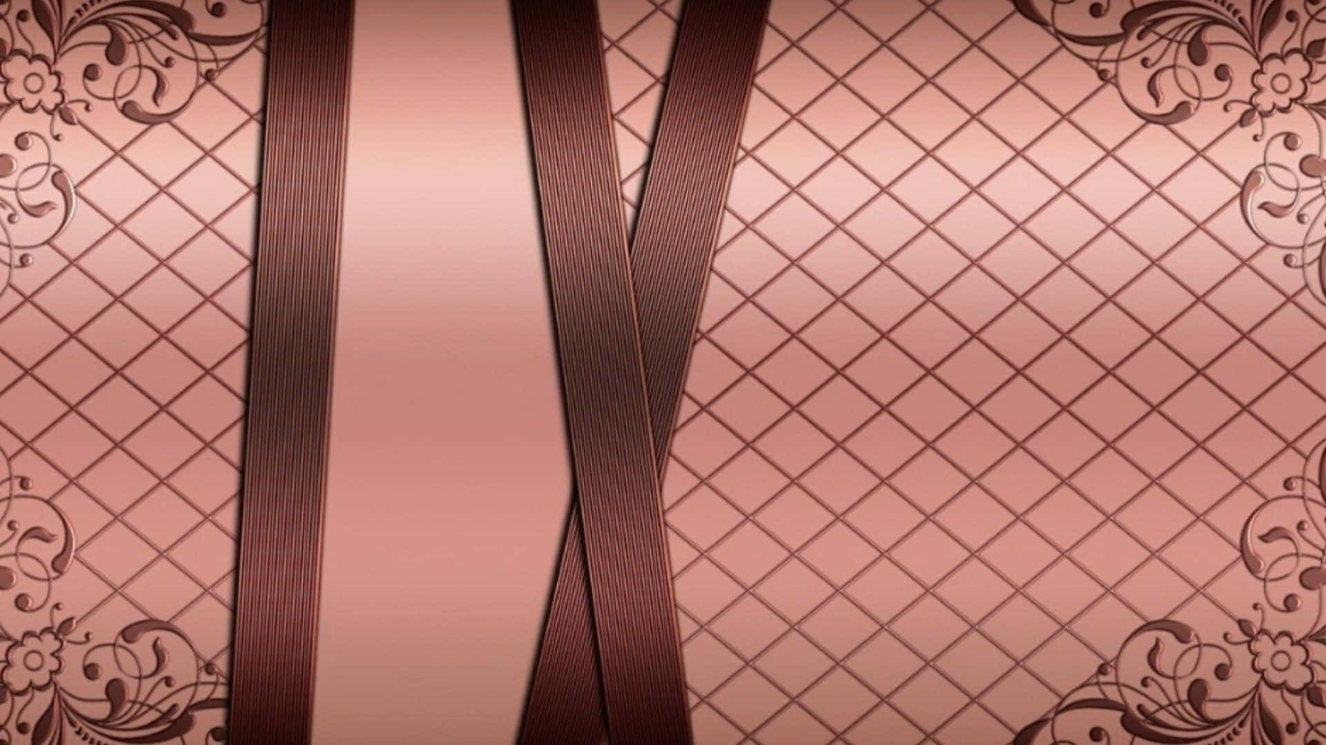 Escritorio rosa dorado con correas y redes Fondos de pantalla