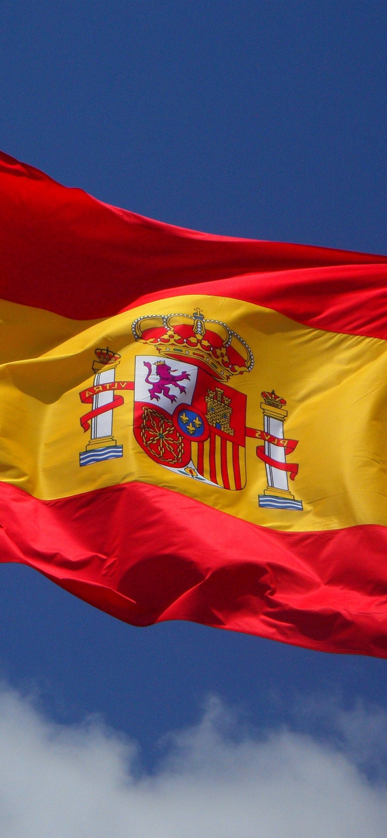 Escudo de la Bandera de España Volando Fondos de pantalla