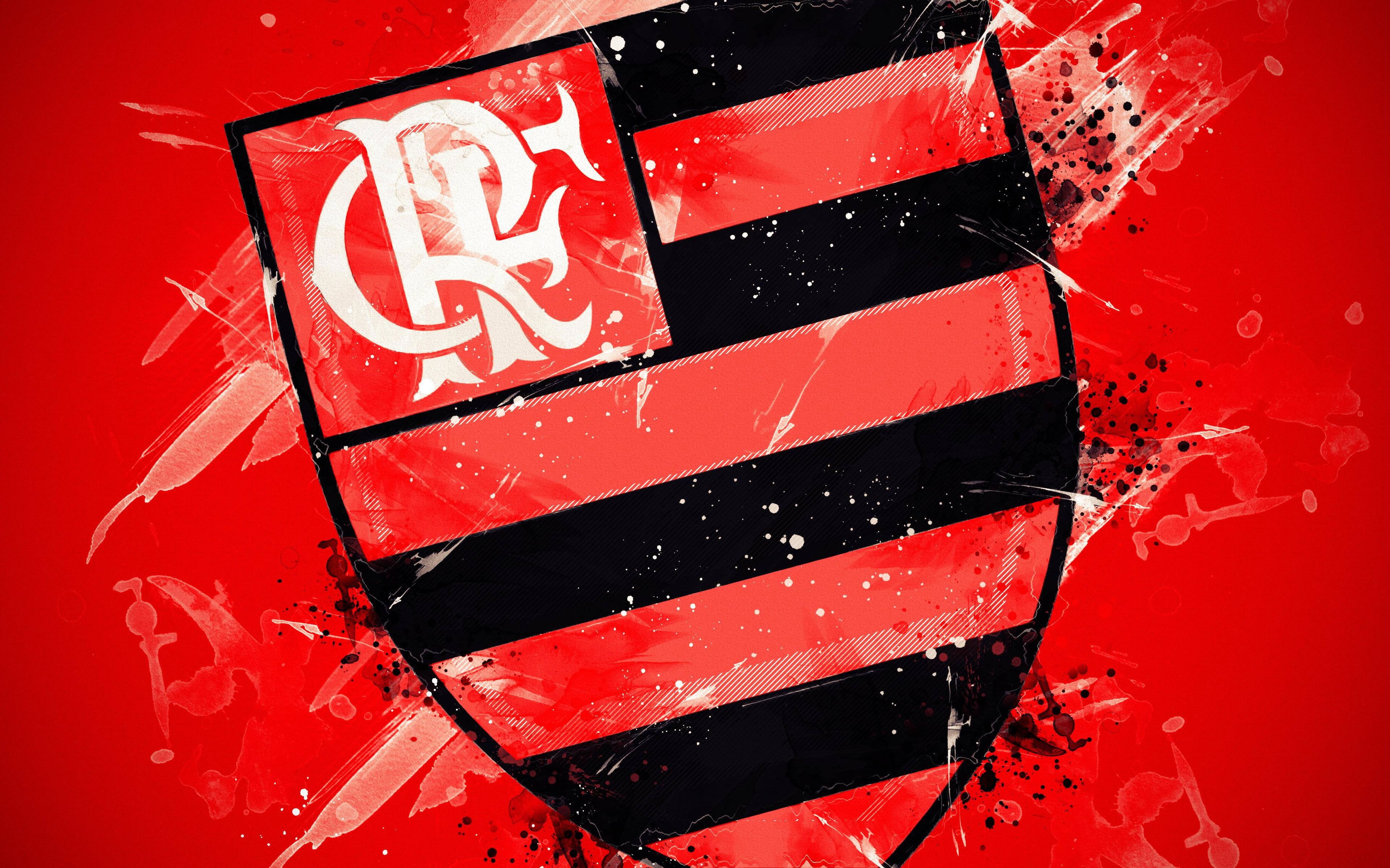 Escudo salpicado de Flamengo FC Fondos de pantalla