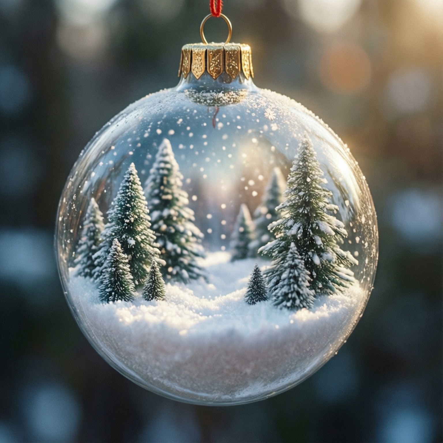 Esfera de nieve navideña Fondos de pantalla