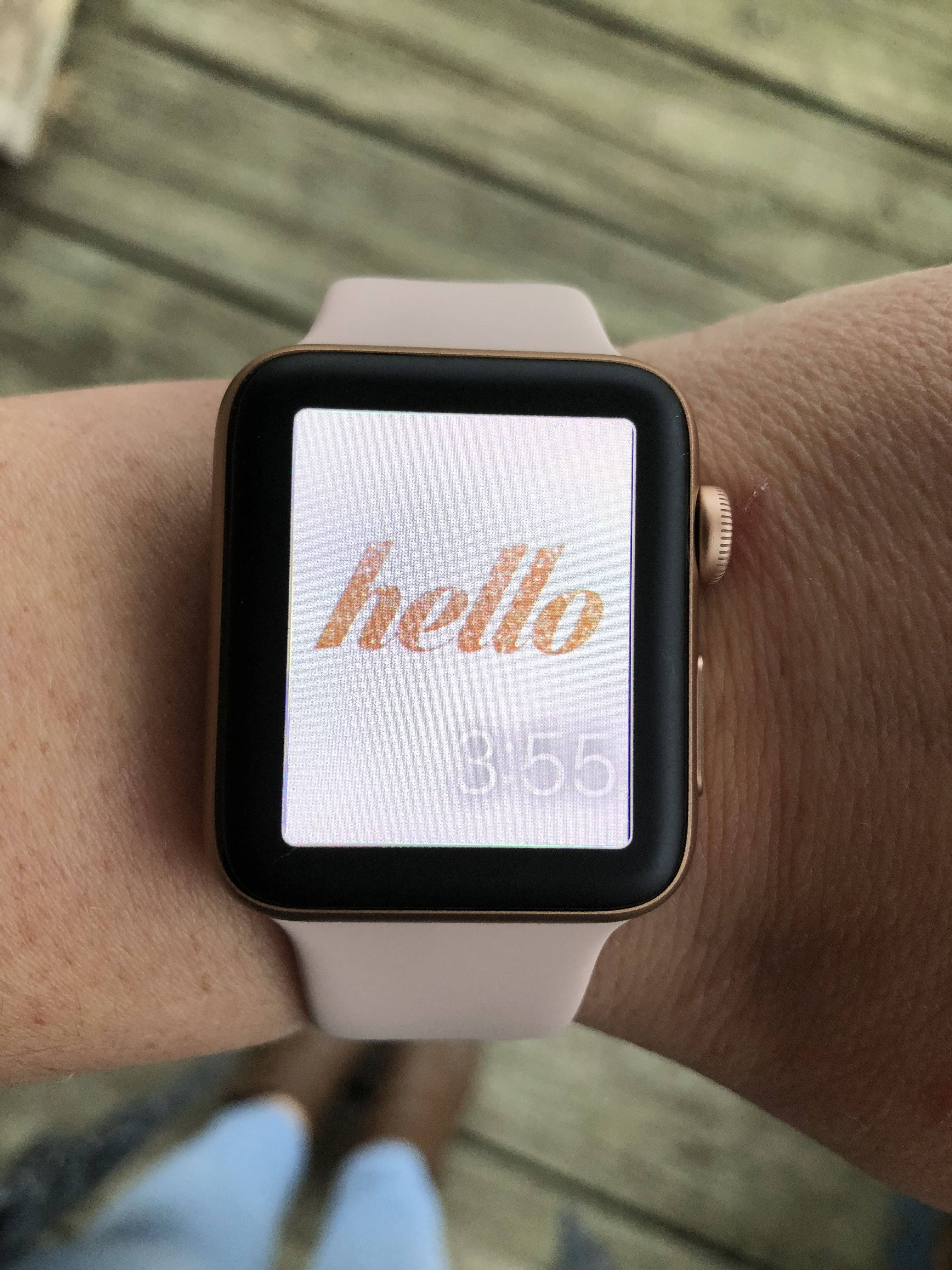 Esfera Hola Brillante de Apple Watch Fondos de pantalla