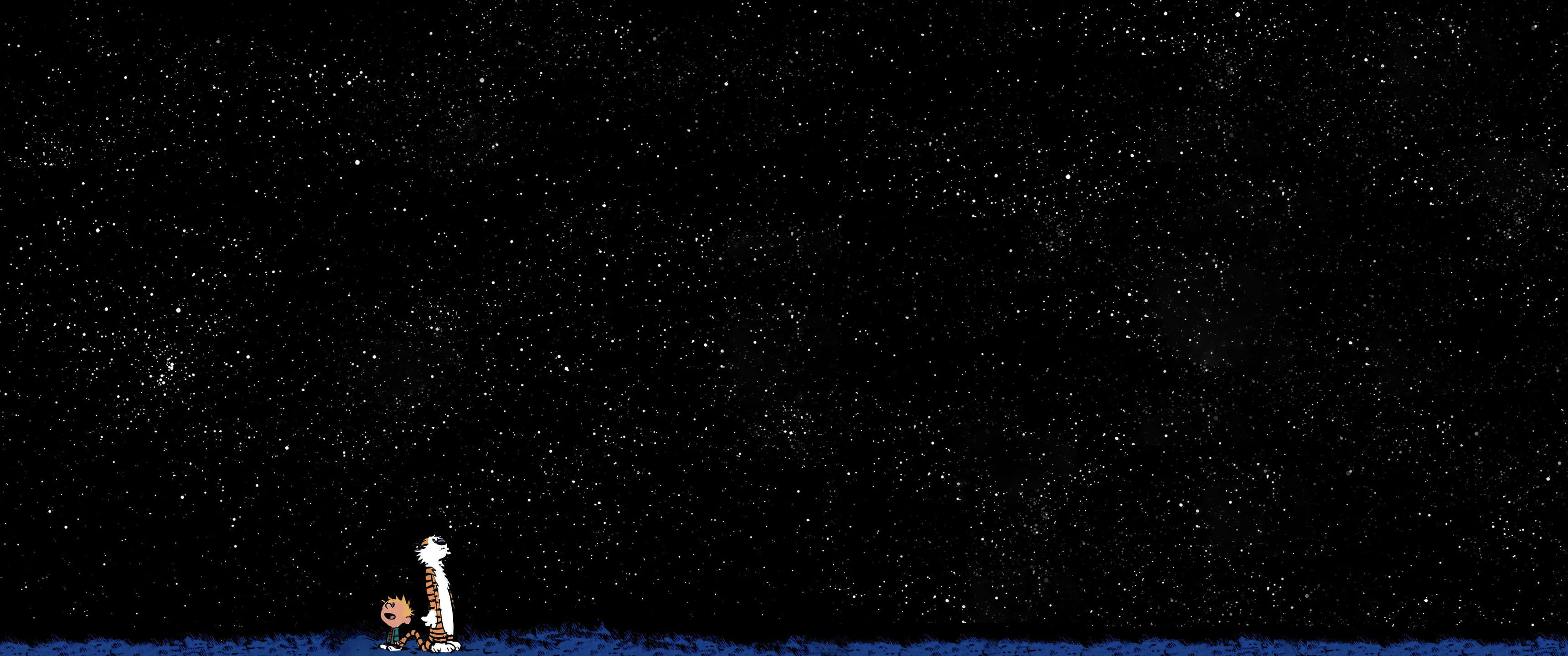 Espacio 3440x1440 con Calvin y Hobbes Fondos de pantalla