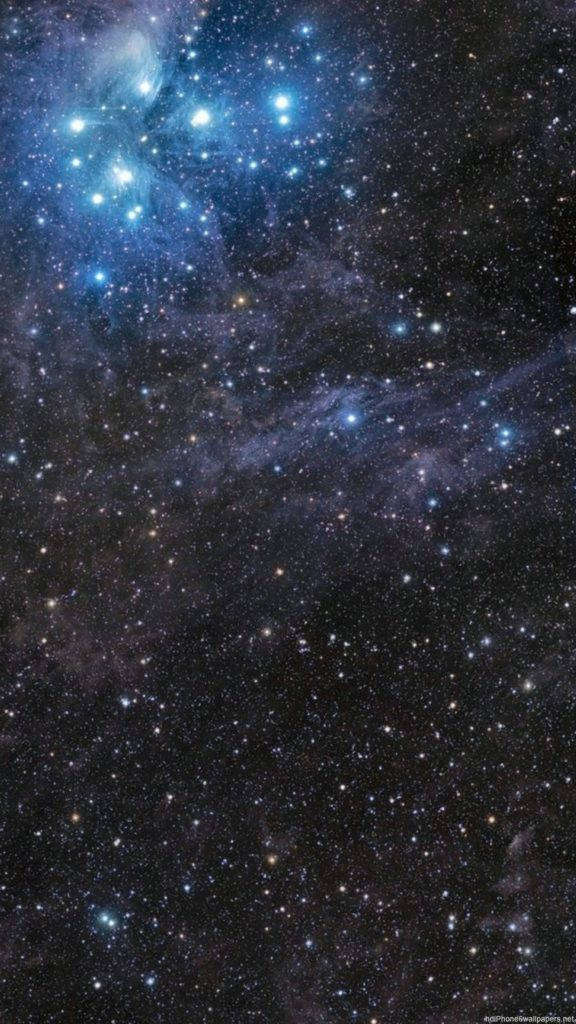 Espacio de Estrellas Azules Brillantes para iPhone Fondos de pantalla