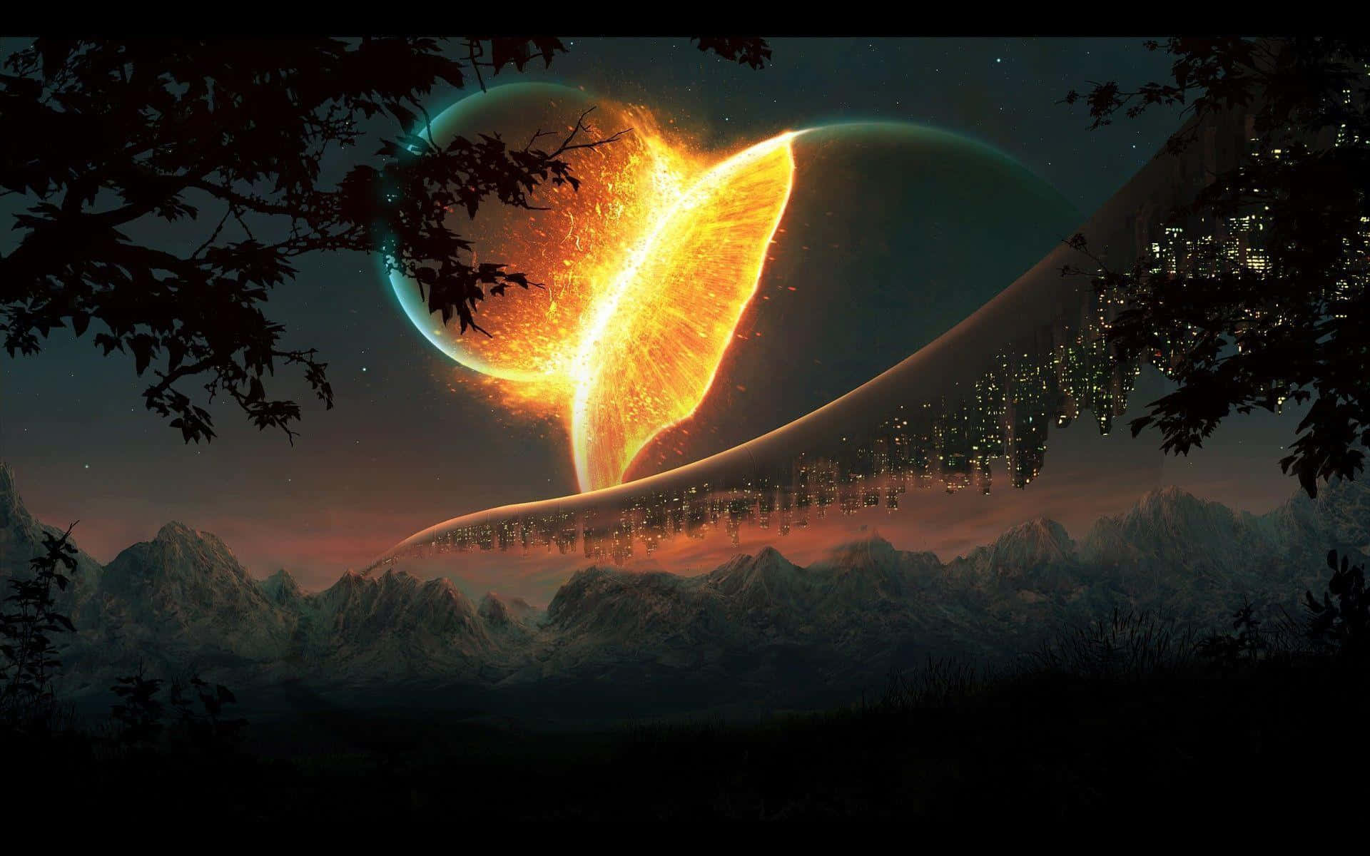 Espectacular Colisión Cósmica en el Espacio Exterior Fondos de pantalla