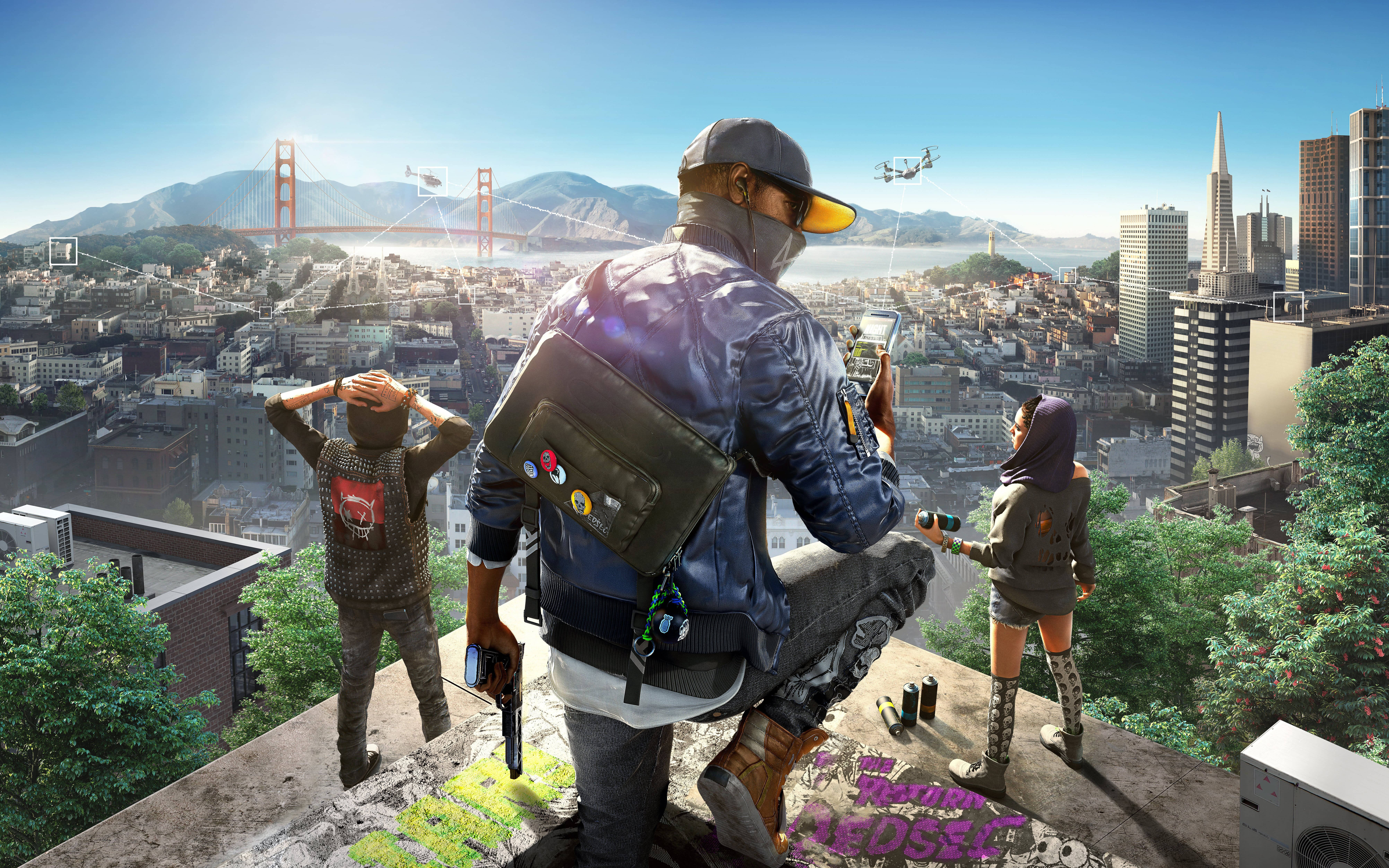 Espectacular fondo 4K de Watch Dogs 2 Fondos de pantalla