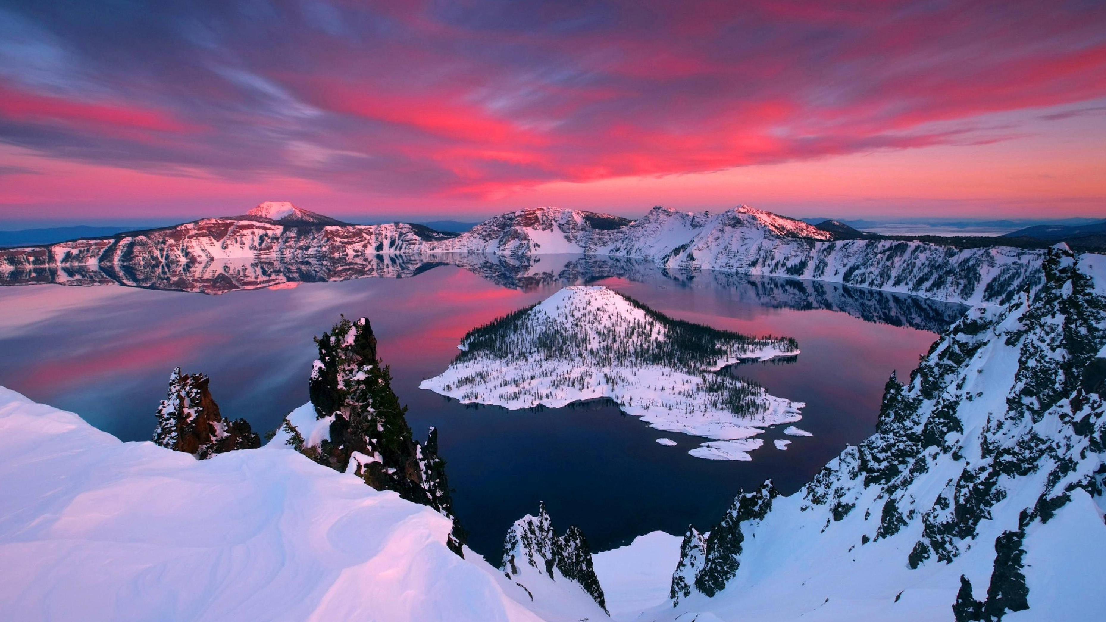 Espectacular Lago Cráter de Oregón Fondos de pantalla