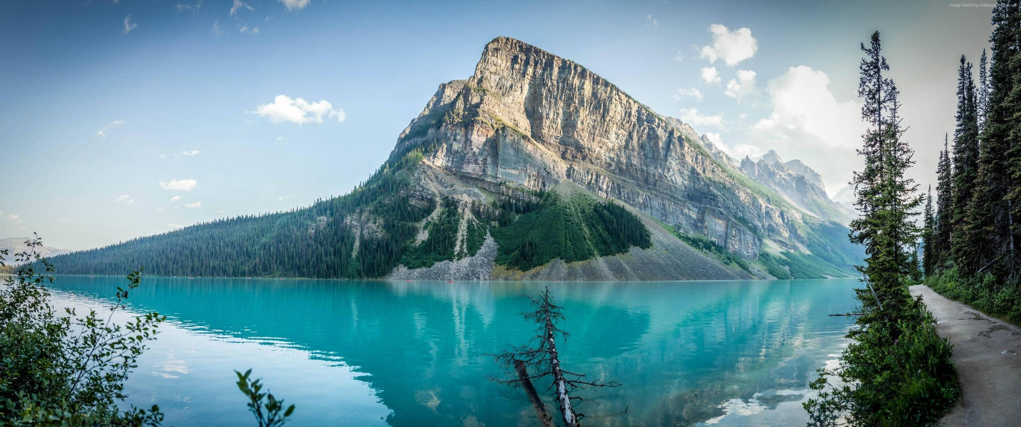 Espléndida vista de la montaña Alberta en resolución 3440x1440 Fondos de pantalla