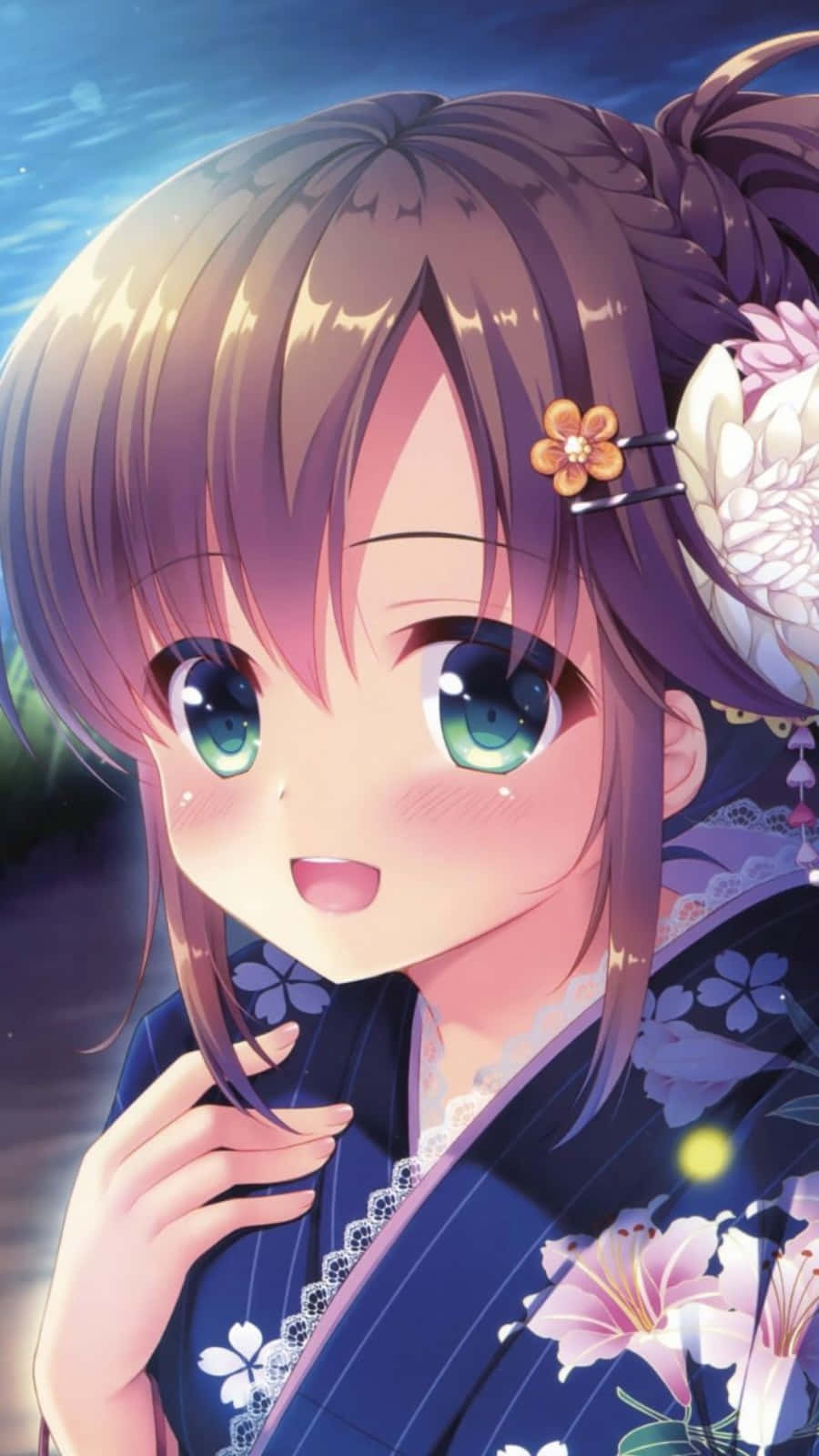 Esta linda chica anime no tiene miedo de mostrar su lado suave Fondos de pantalla