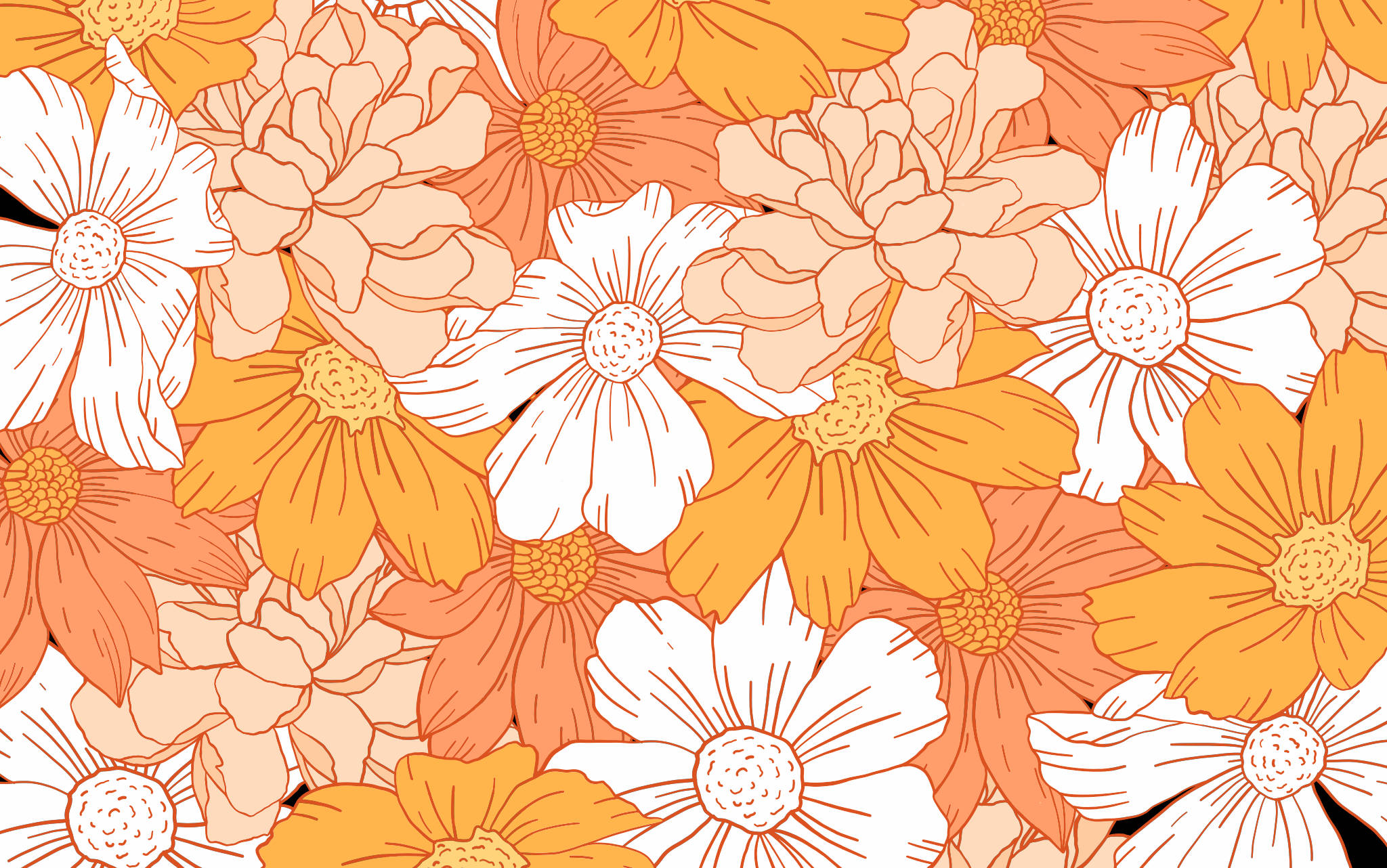 Estampado floral estético Fondos de pantalla
