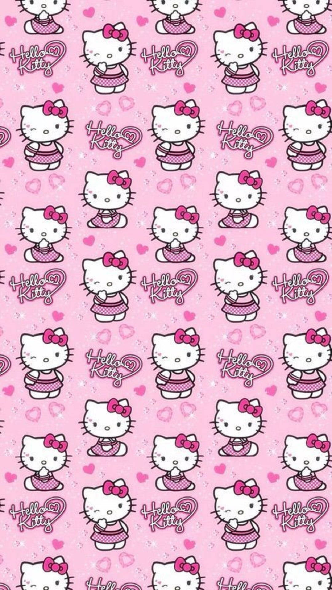 Estampado Rosa Cargado de Hello Kitty Fondos de pantalla