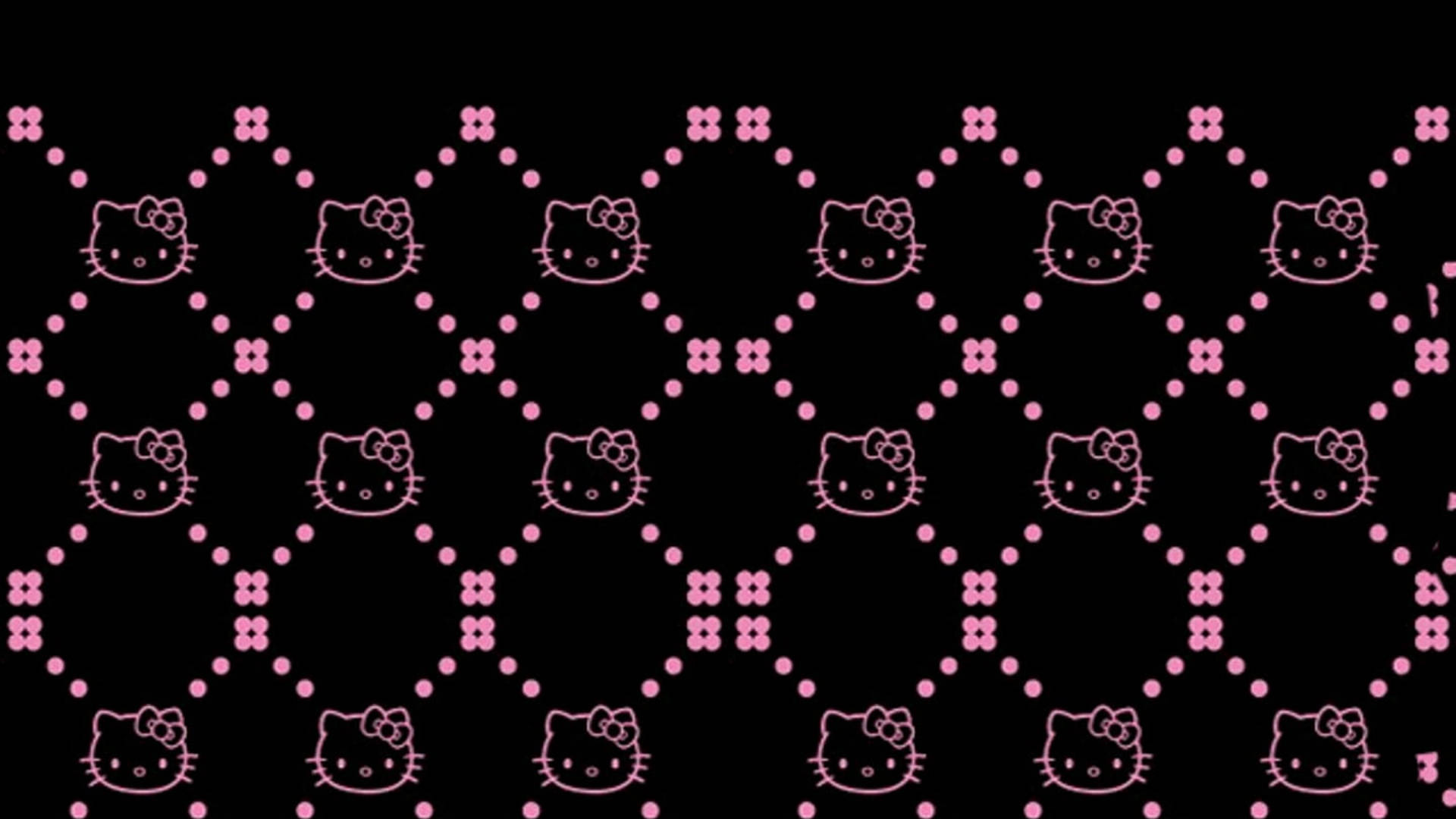 Estampado rosa y negro de Hello Kitty Fondos de pantalla