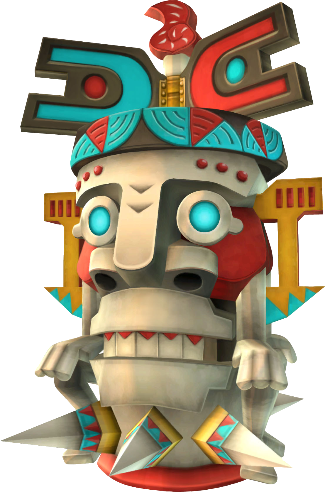 Estatua Colorida Inspirada en los Aztecas Fondos de pantalla