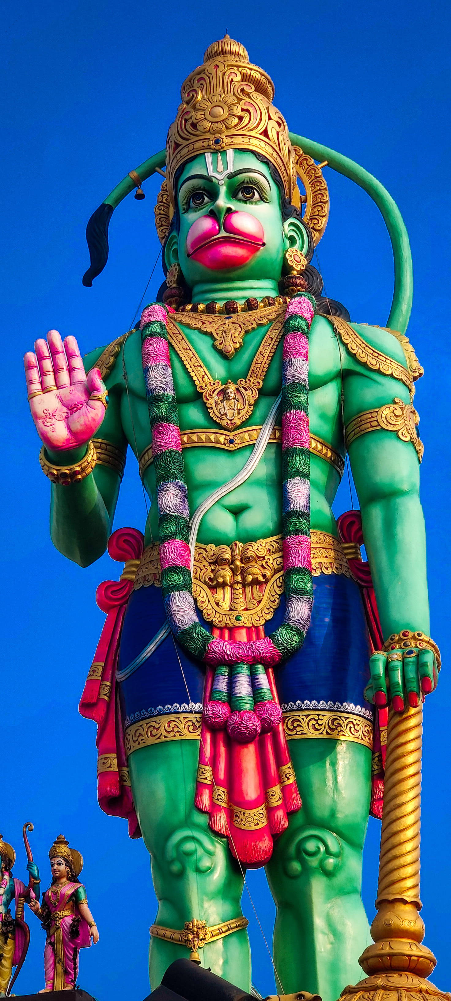 Estatua Gigante Verde del Dios Hanuman Fondos de pantalla