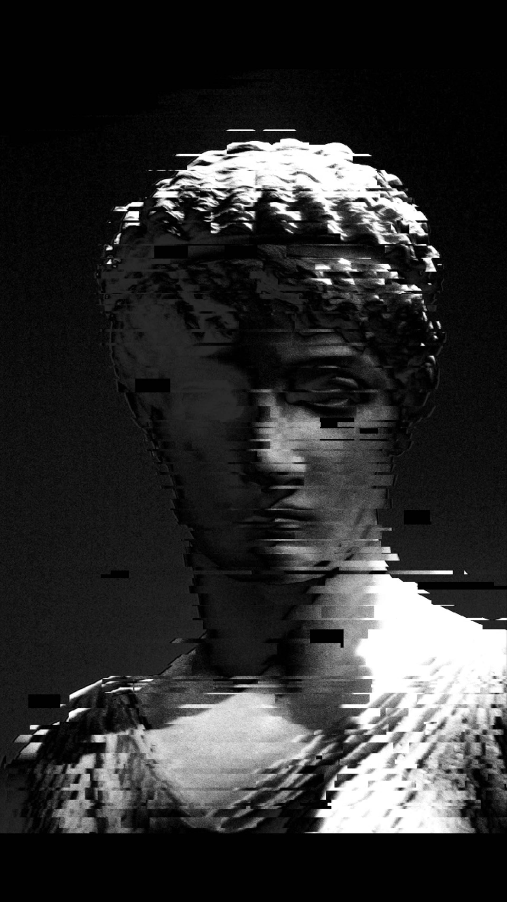 Estatua griega estética oscura y psicodélica Fondos de pantalla