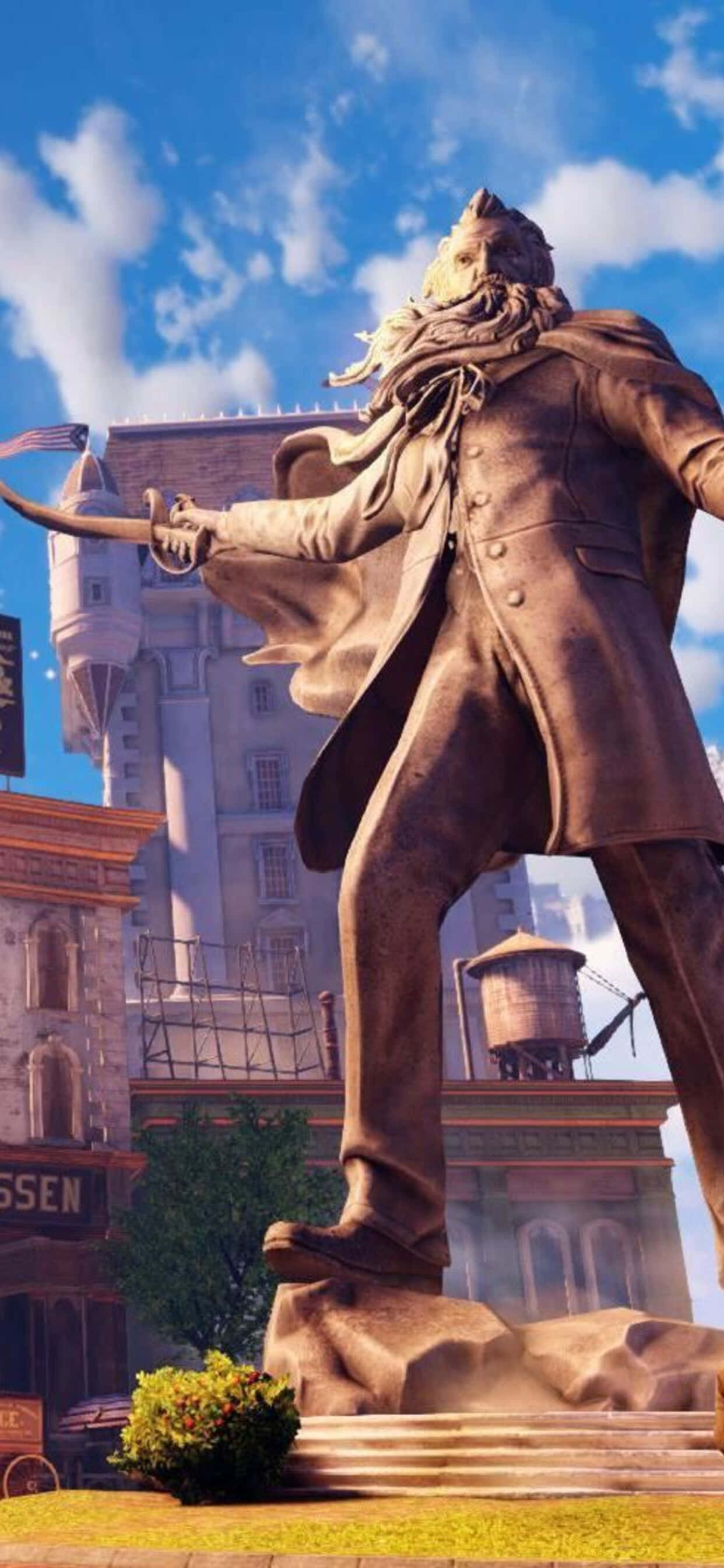 Estatua iPhone Xs Max Bioshock Infinite Fondo Fondos de pantalla