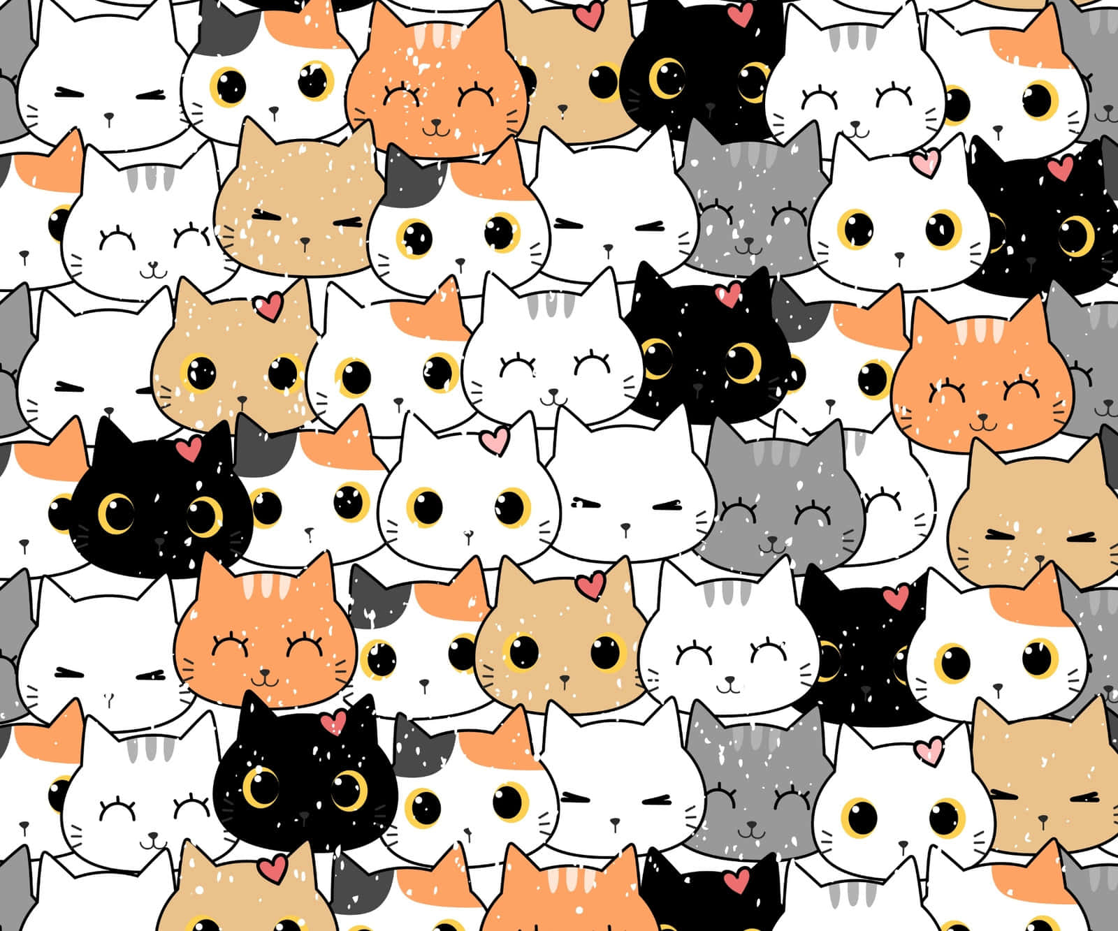 ¡Este adorable patrón de gatos te sacará una sonrisa! Fondos de pantalla