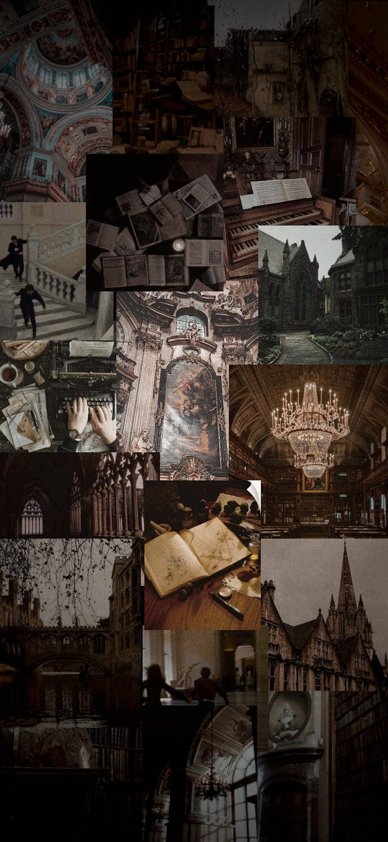 Estética Academia Oscura: Cúpulas y Bibliotecas Fondos de pantalla