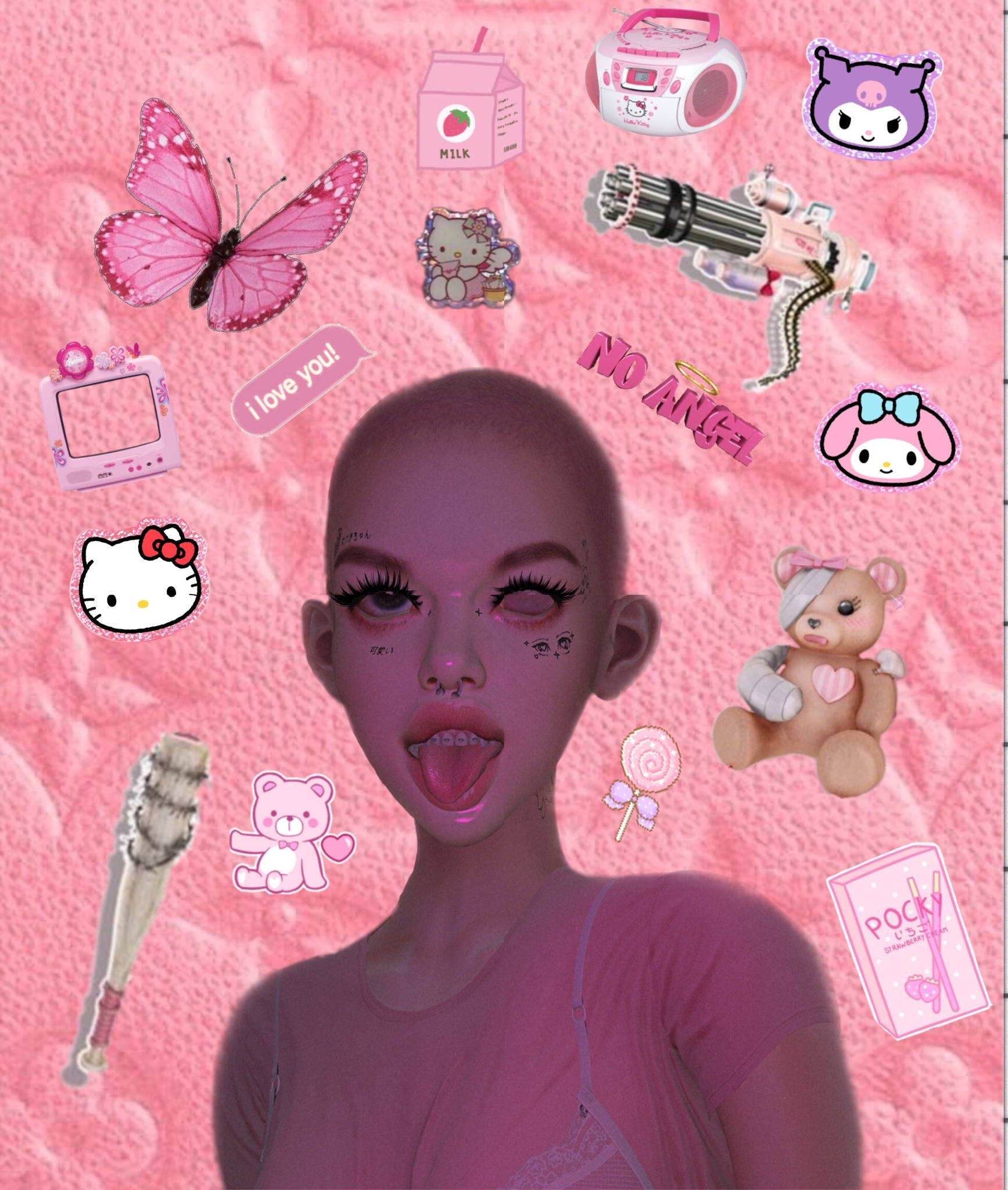 Estética Alternativa de Chica Calva Fondos de pantalla