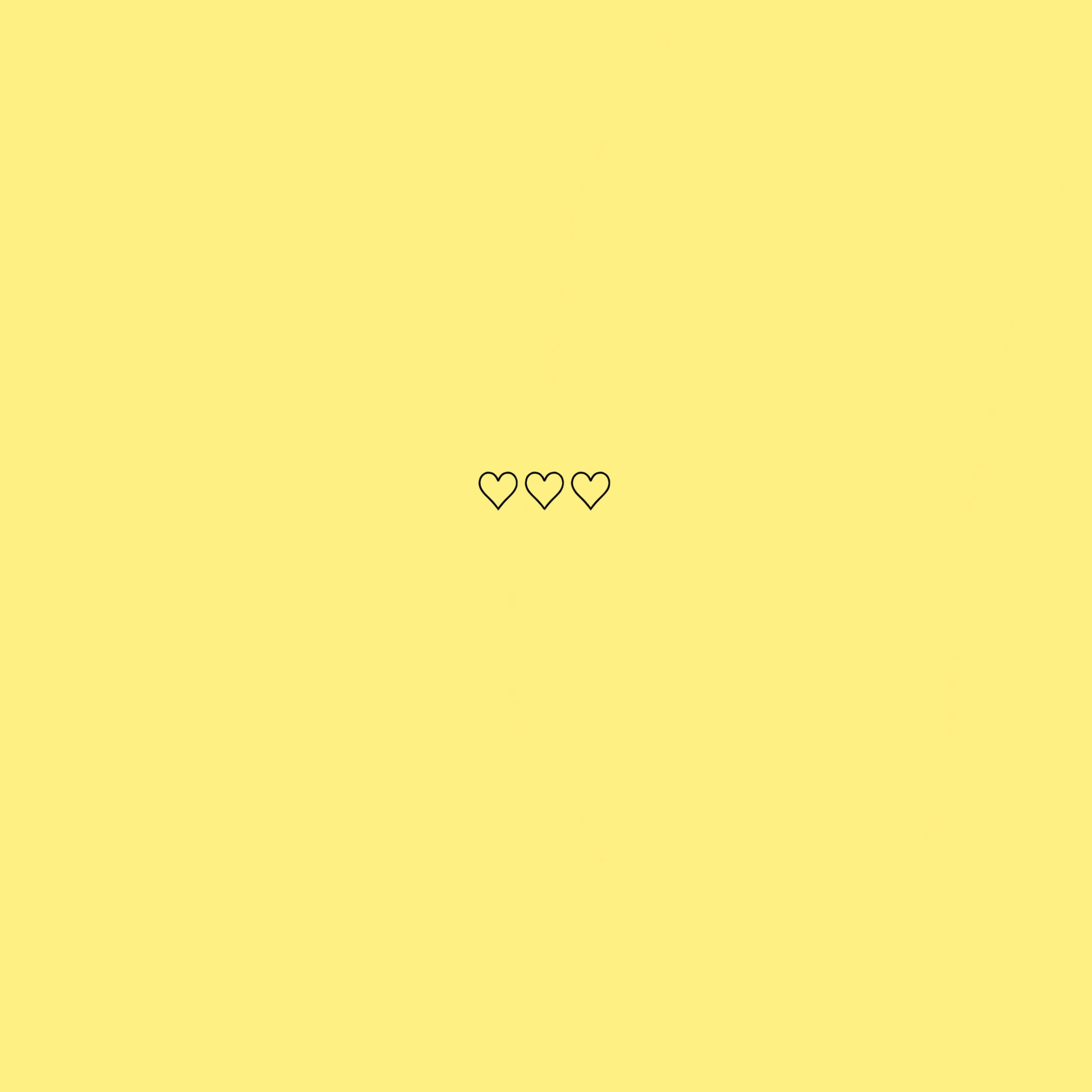 Estética amarillo pastel con corazones Fondos de pantalla