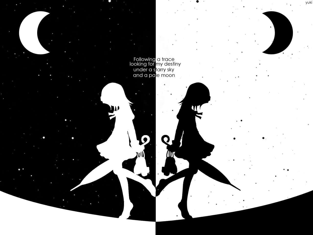 Estética Anime Blanco y Negro para PC Fondos de pantalla