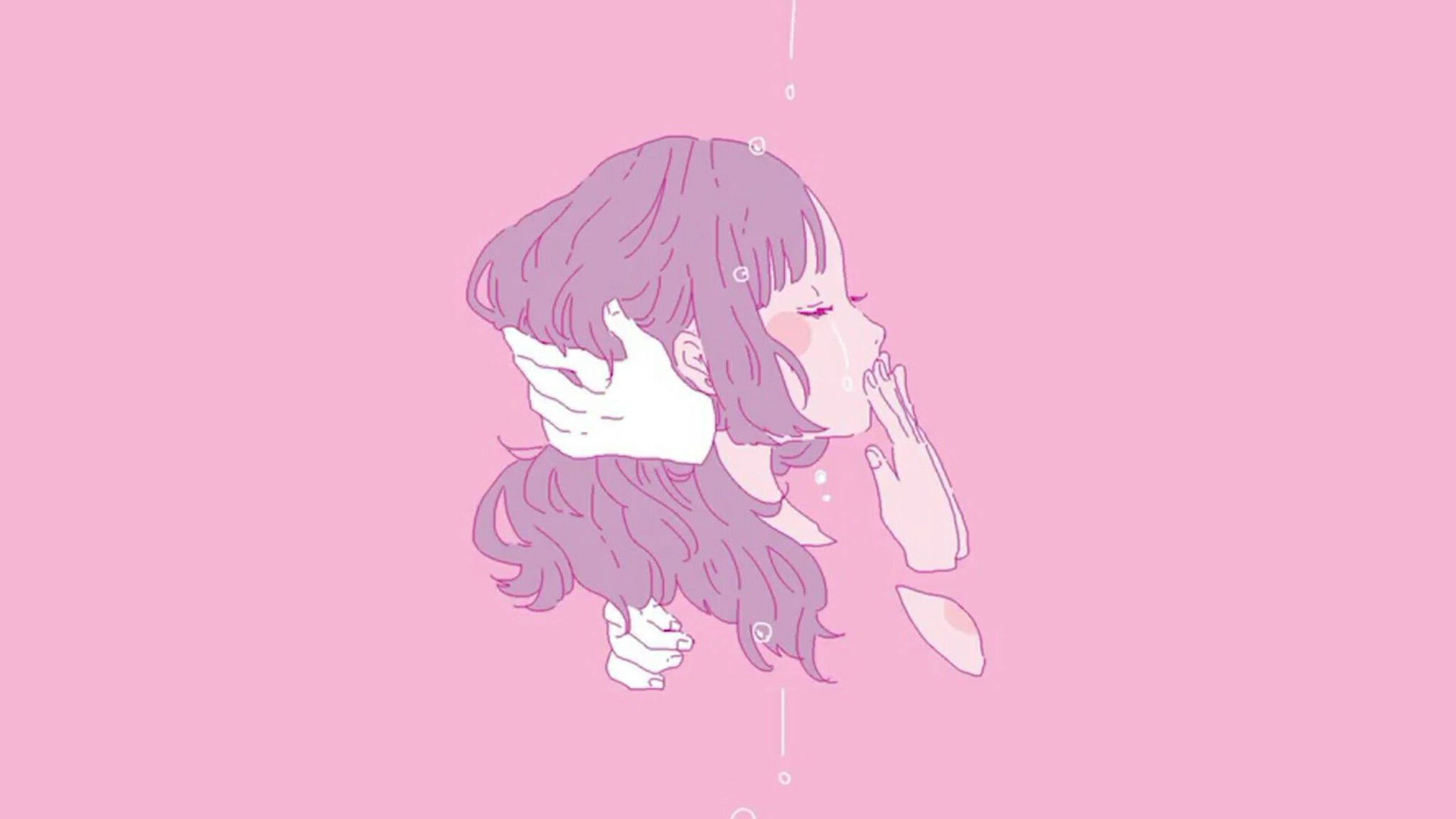 Estética anime rosa pastel Fondos de pantalla