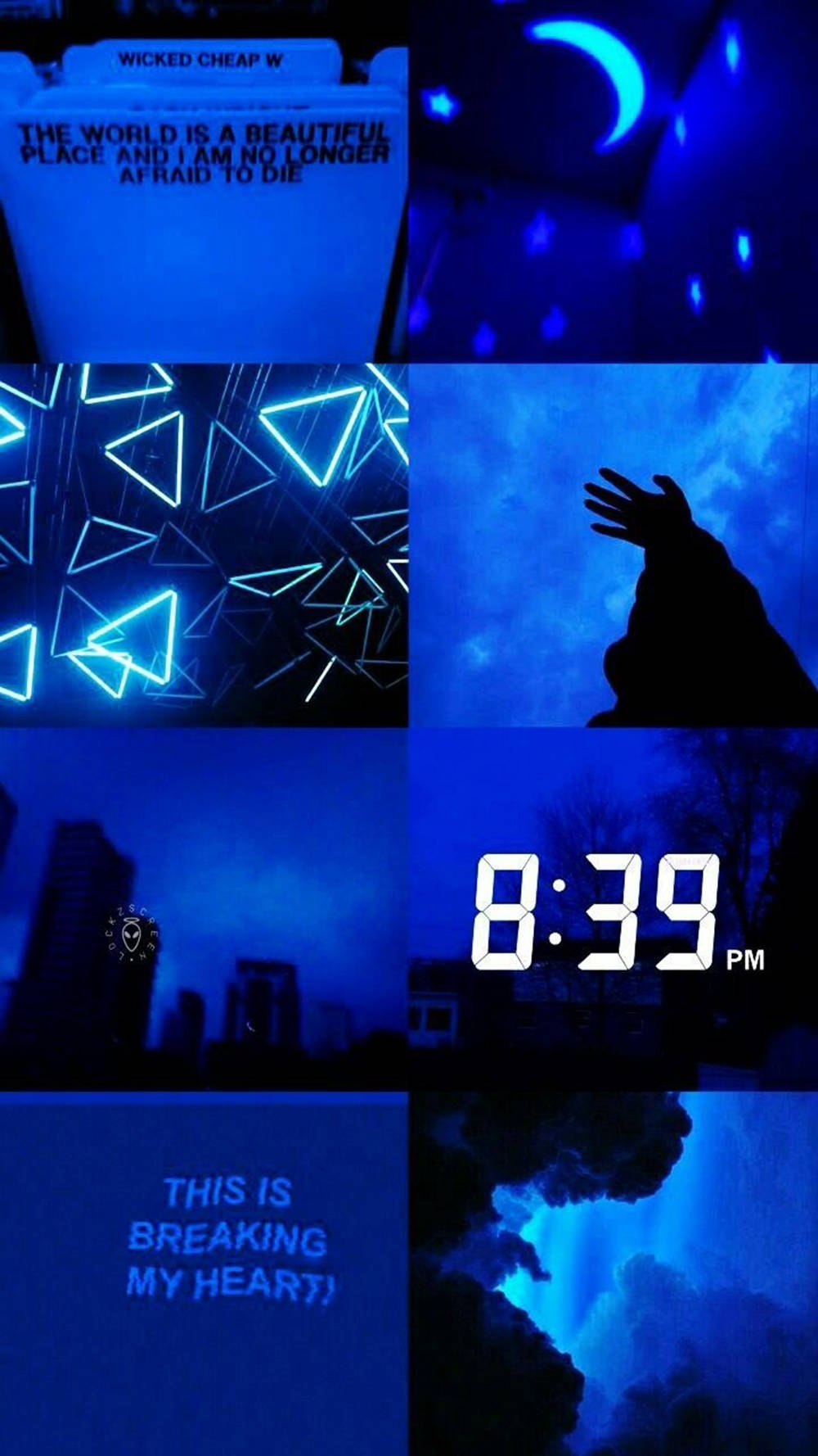 Estética Azul Misteriosa de Tumblr Fondos de pantalla