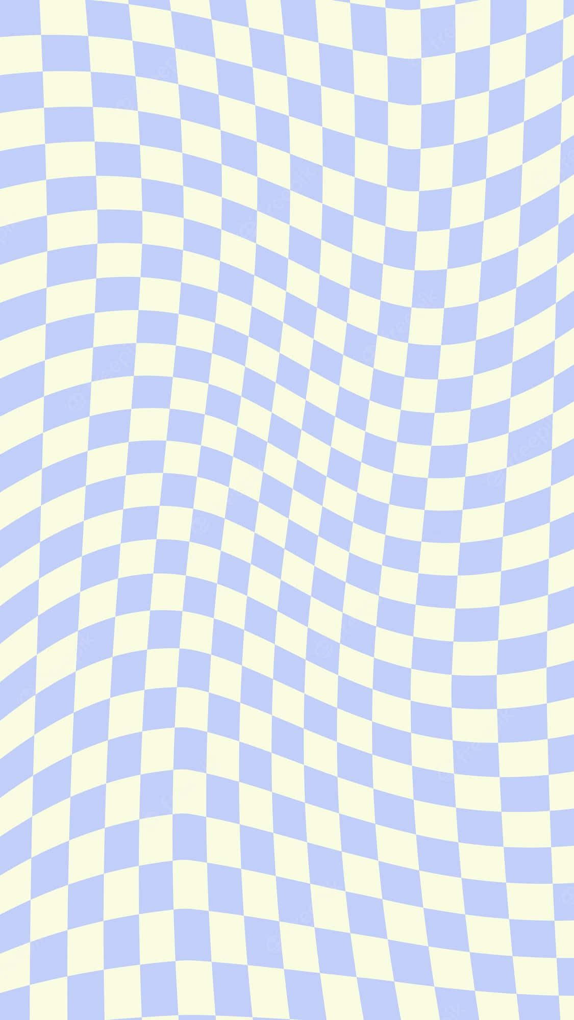 Estética azul pastel con patrón de cuadros deformados Fondos de pantalla