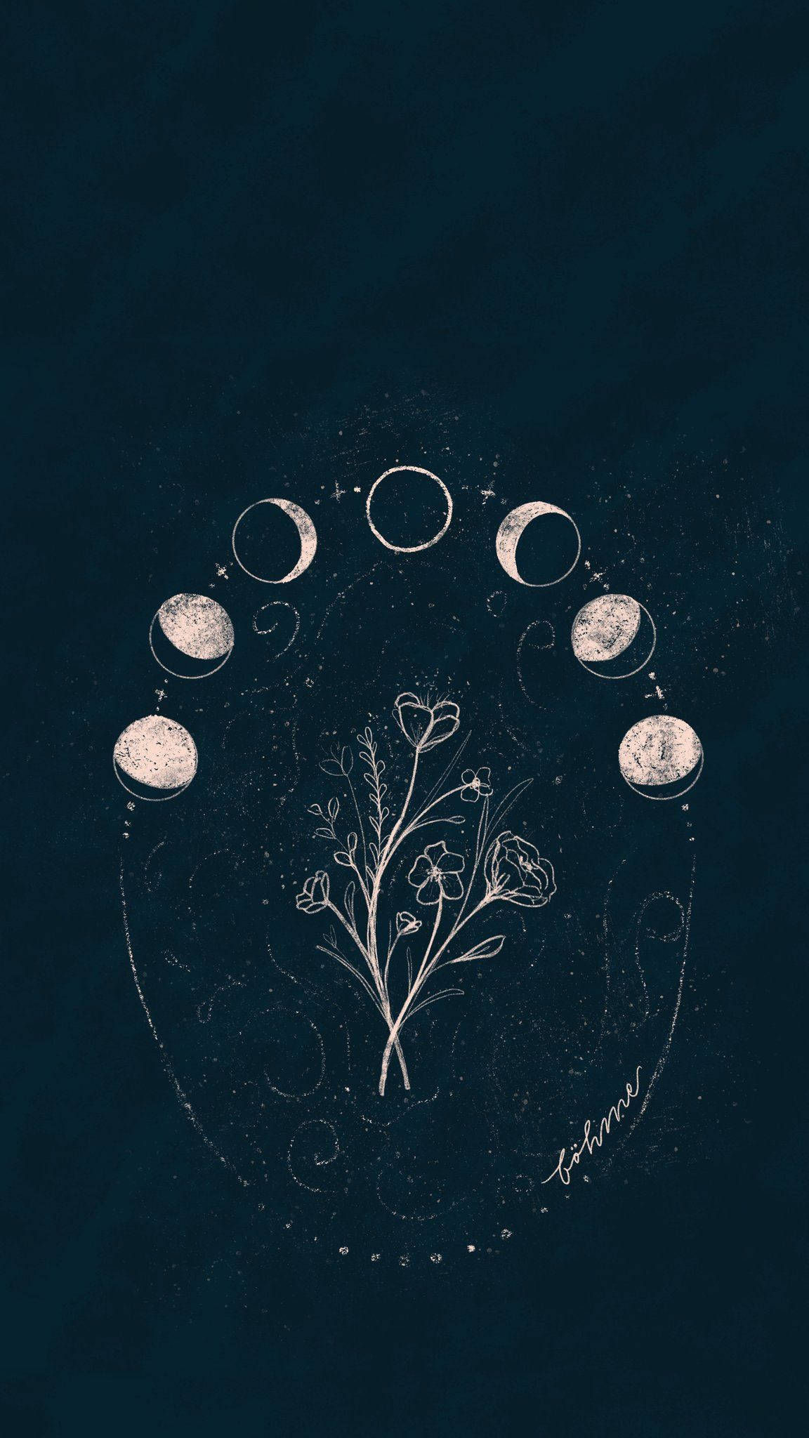 Estética Bruja Flores de Luna Fondos de pantalla