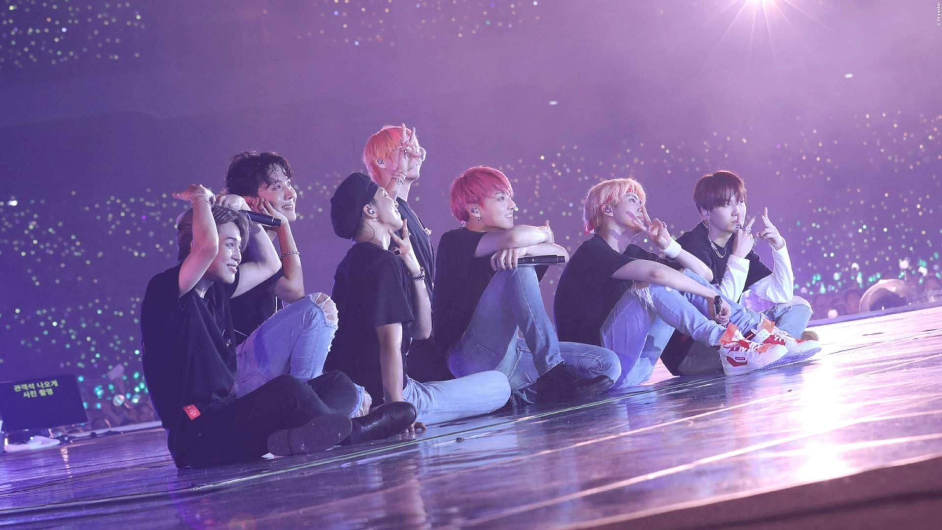 Estética de BTS en Escenario Púrpura Fondos de pantalla