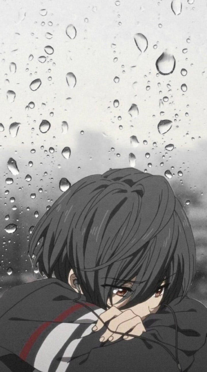 Estética de chico anime triste y desanimado