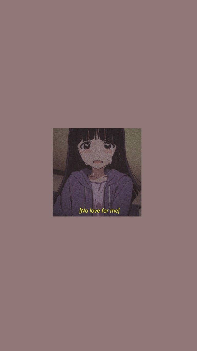 Estética de chica linda de anime triste Fondos de pantalla