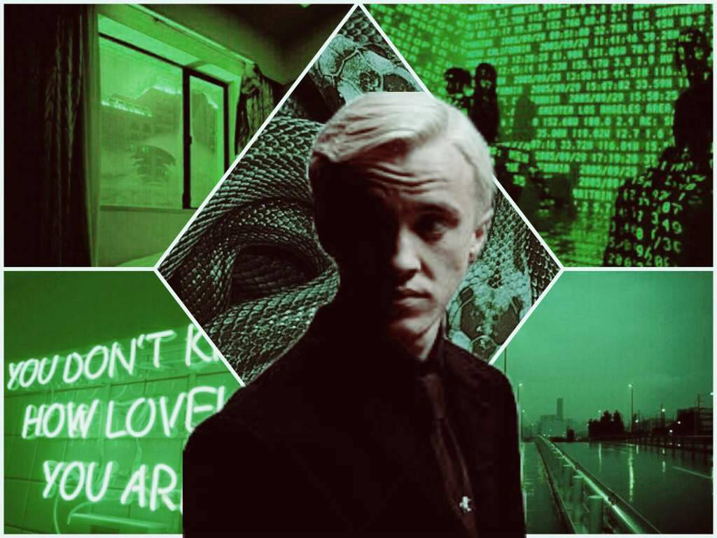 Estética de Draco Malfoy en verde neón Fondos de pantalla