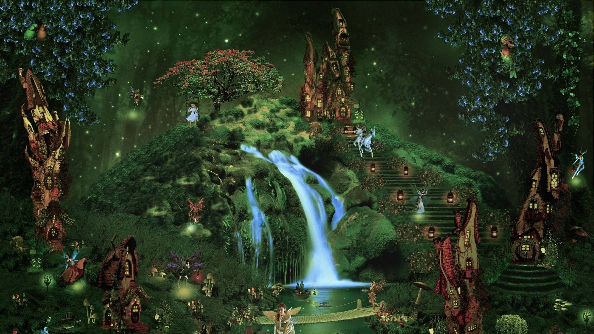 Estética de hada del bosque Fondos de pantalla