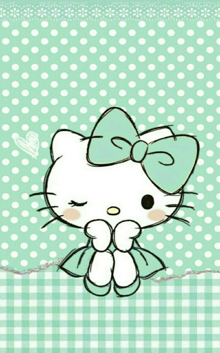 Estética de Hello Kitty con lunares Fondos de pantalla