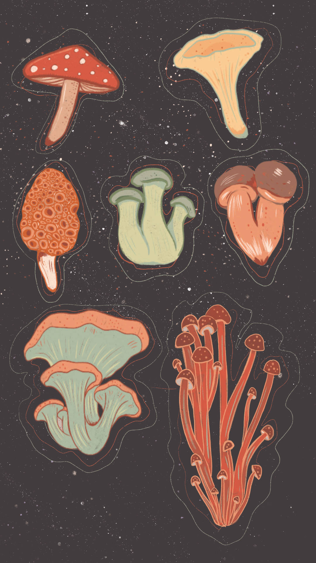 Estética de Hongo de Dibujos Animados Fondos de pantalla
