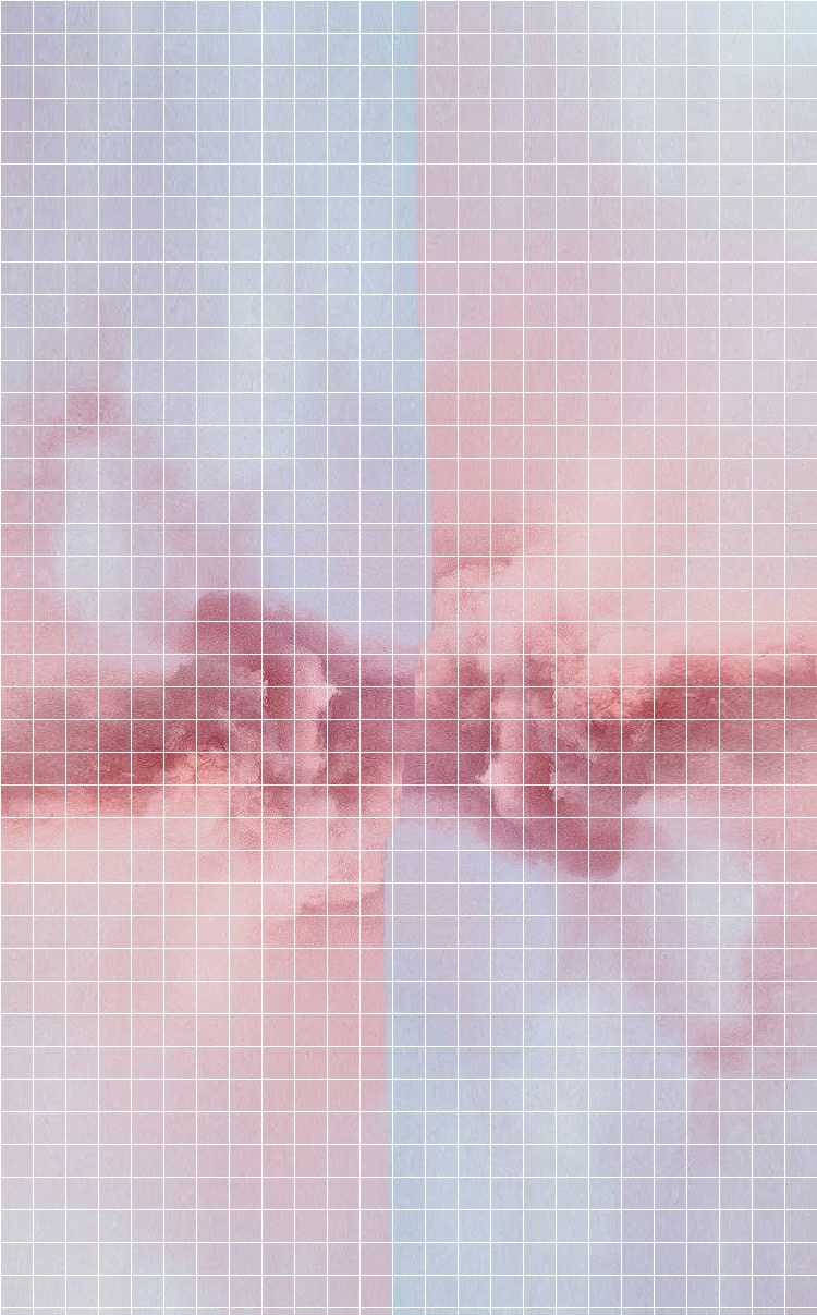 Estética de Humo Rosa con Partículas en Cuadrícula