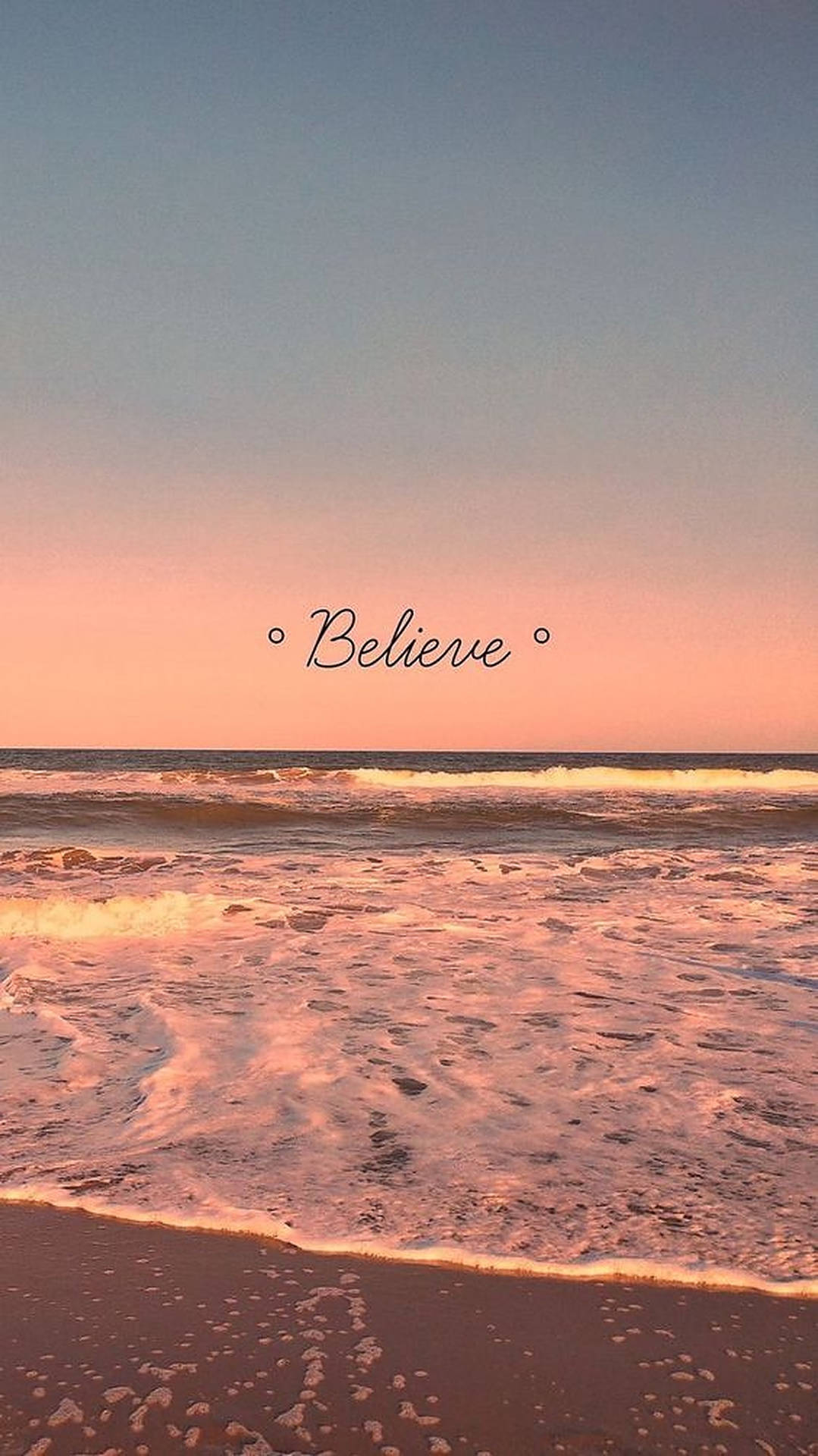 Fondo de pantalla con estética de iPhone Believe