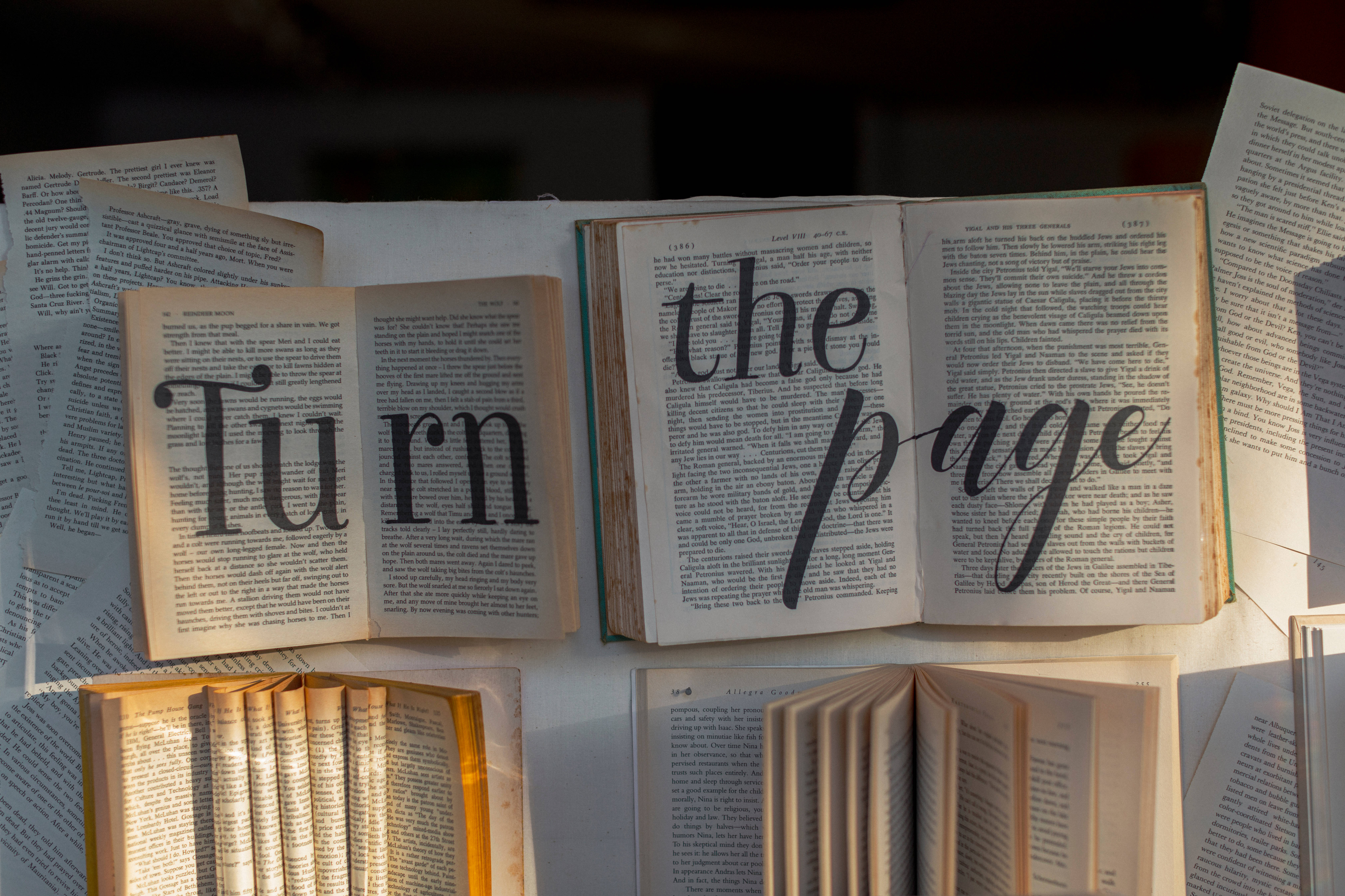 Estética de Libro Abierto "Pasa la Página" Fondos de pantalla