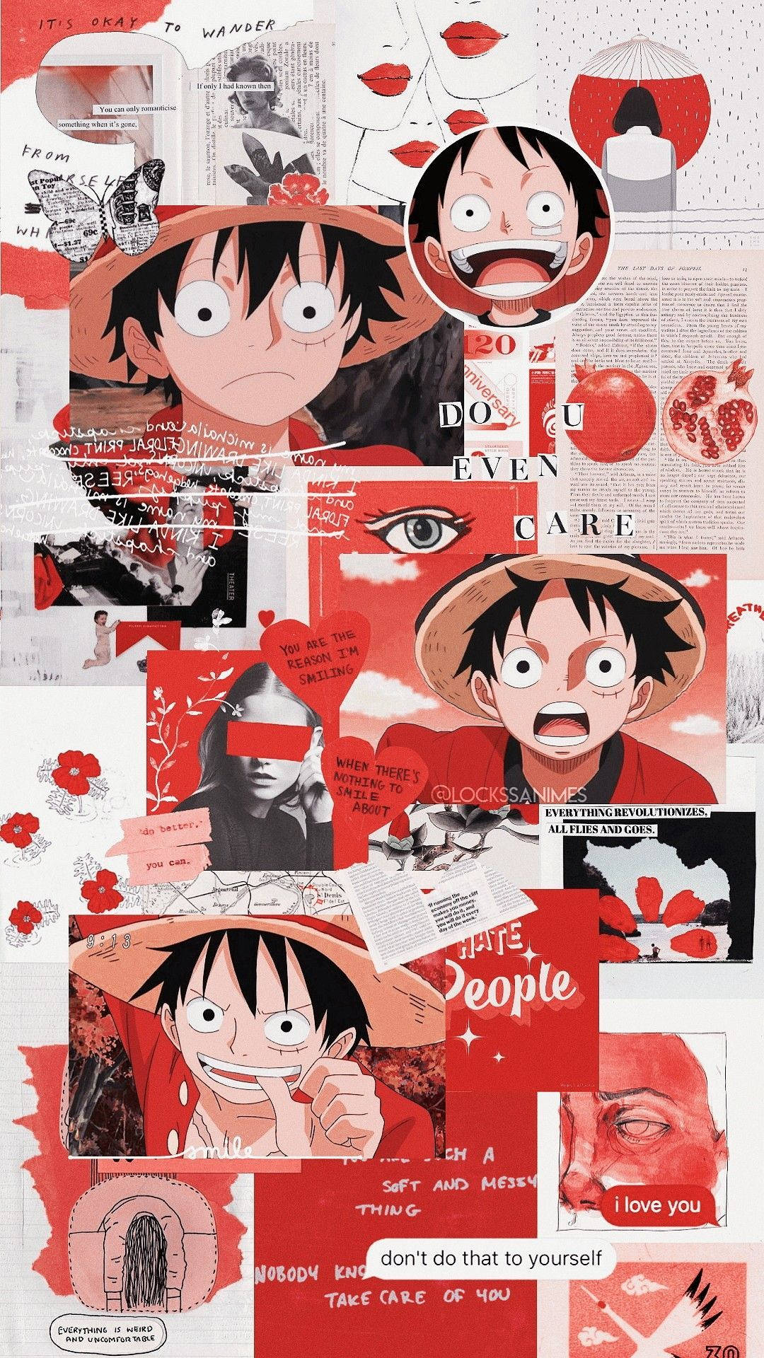 Estética de Luffy Romántico Empedernido Fondos de pantalla