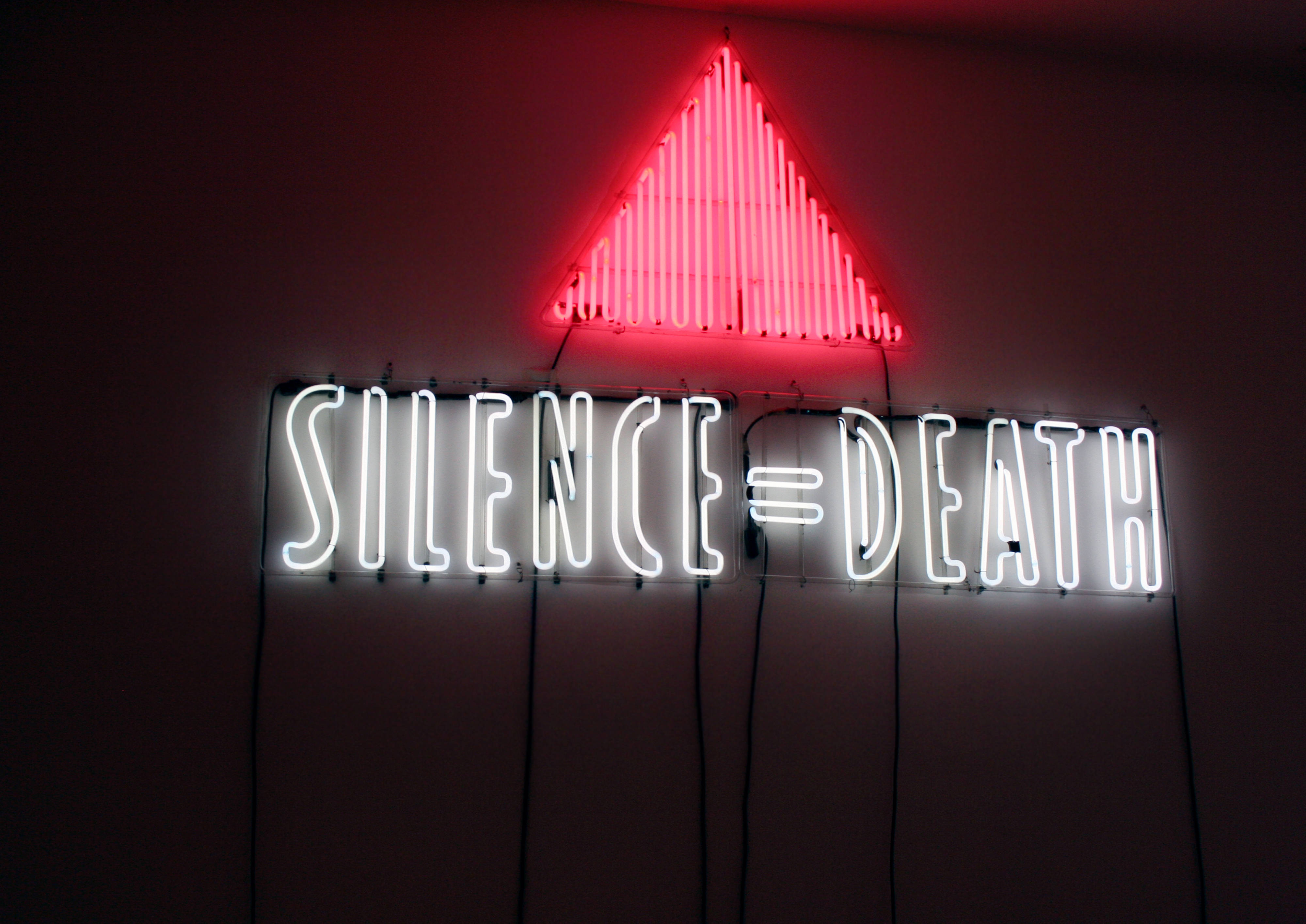 Estética de neón blanco Silencio Muerte Fondos de pantalla