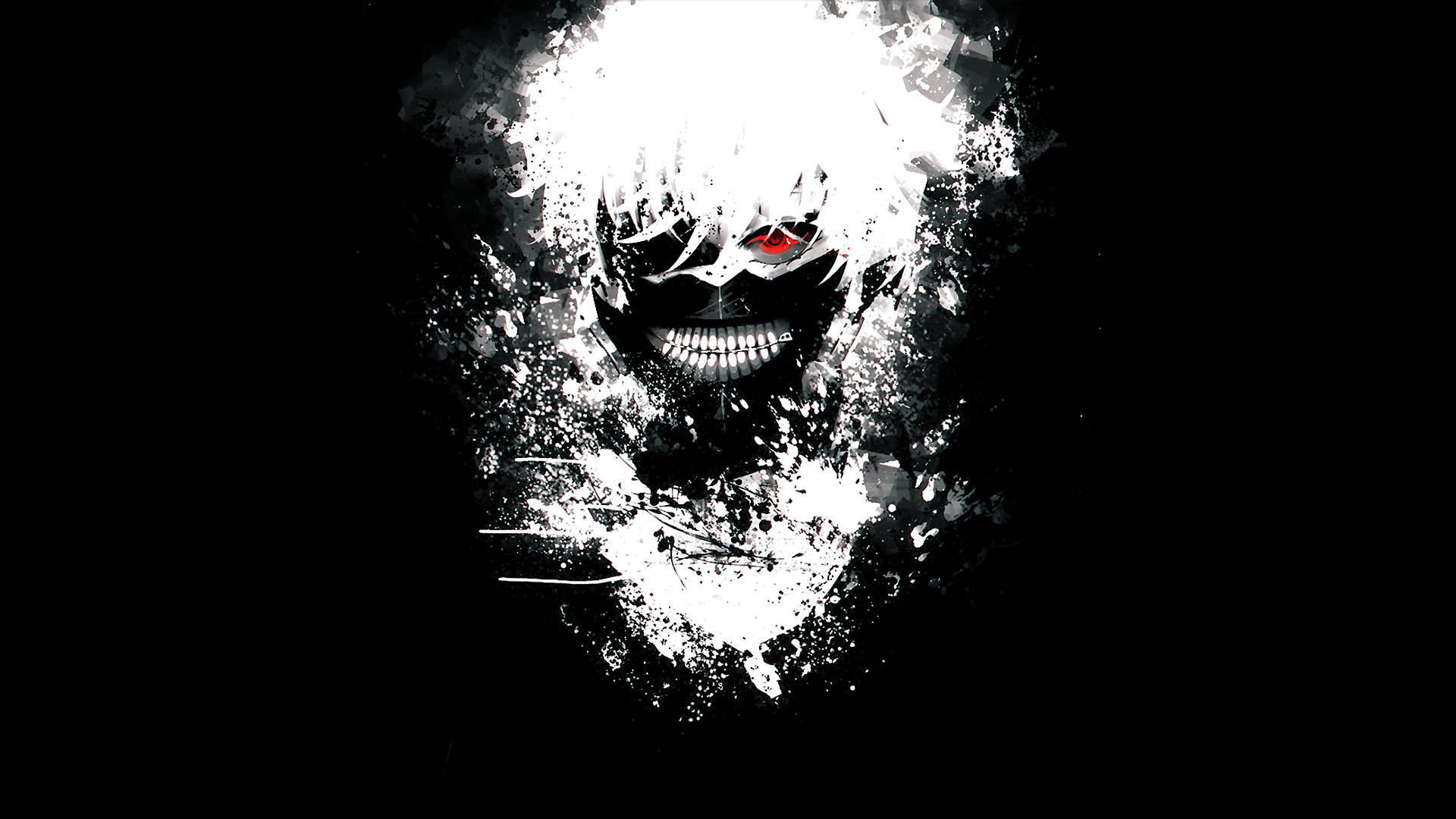 Estética de Tokyo Ghoul con Ken sonriente blanco Fondos de pantalla