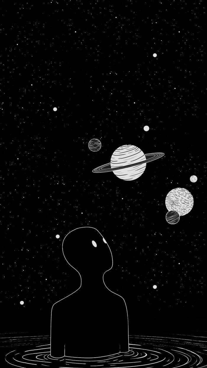 Estética Emo con Planetas Fondos de pantalla