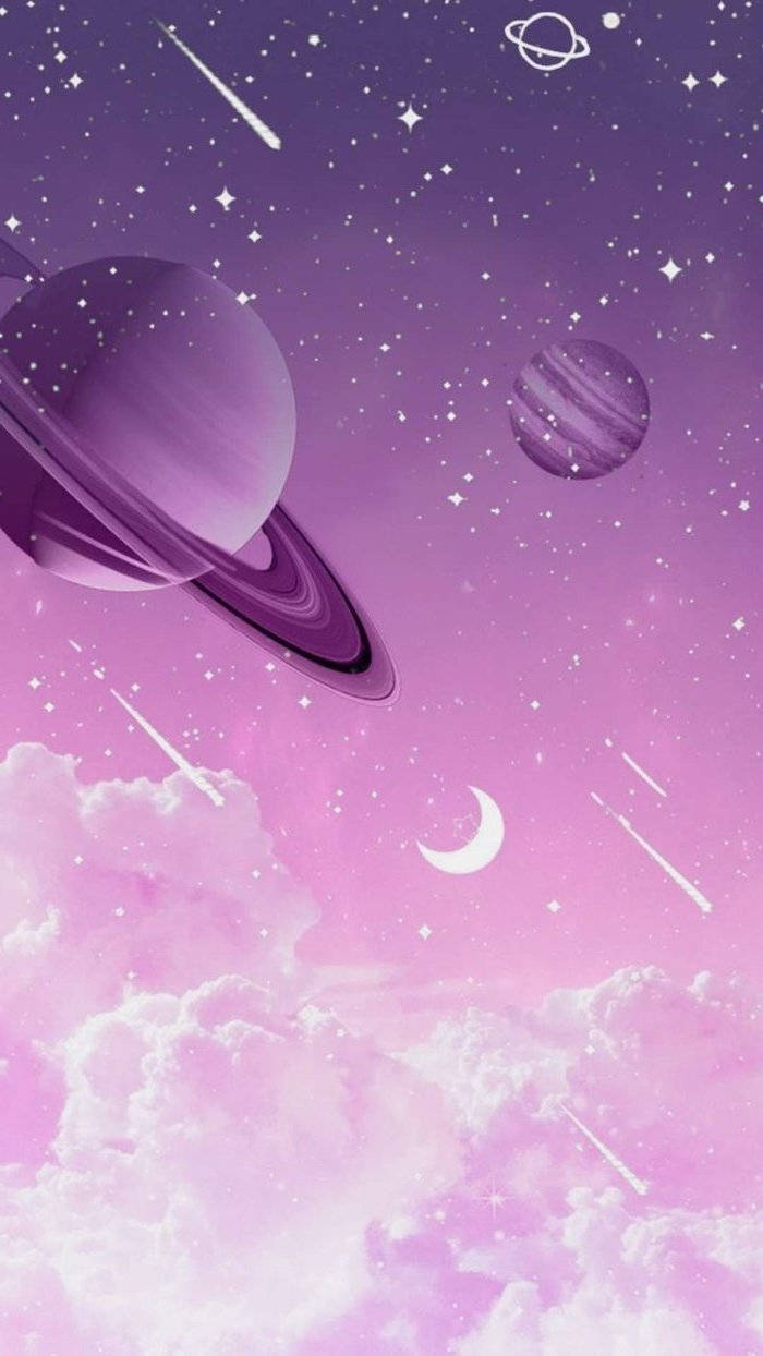 Estética Espacial Púrpura Fondos de pantalla