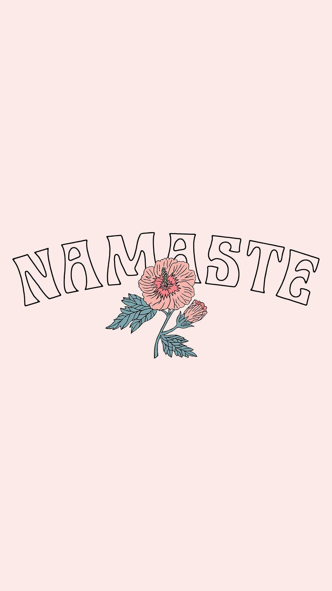 Estética espiritual Namaste con flor Fondos de pantalla